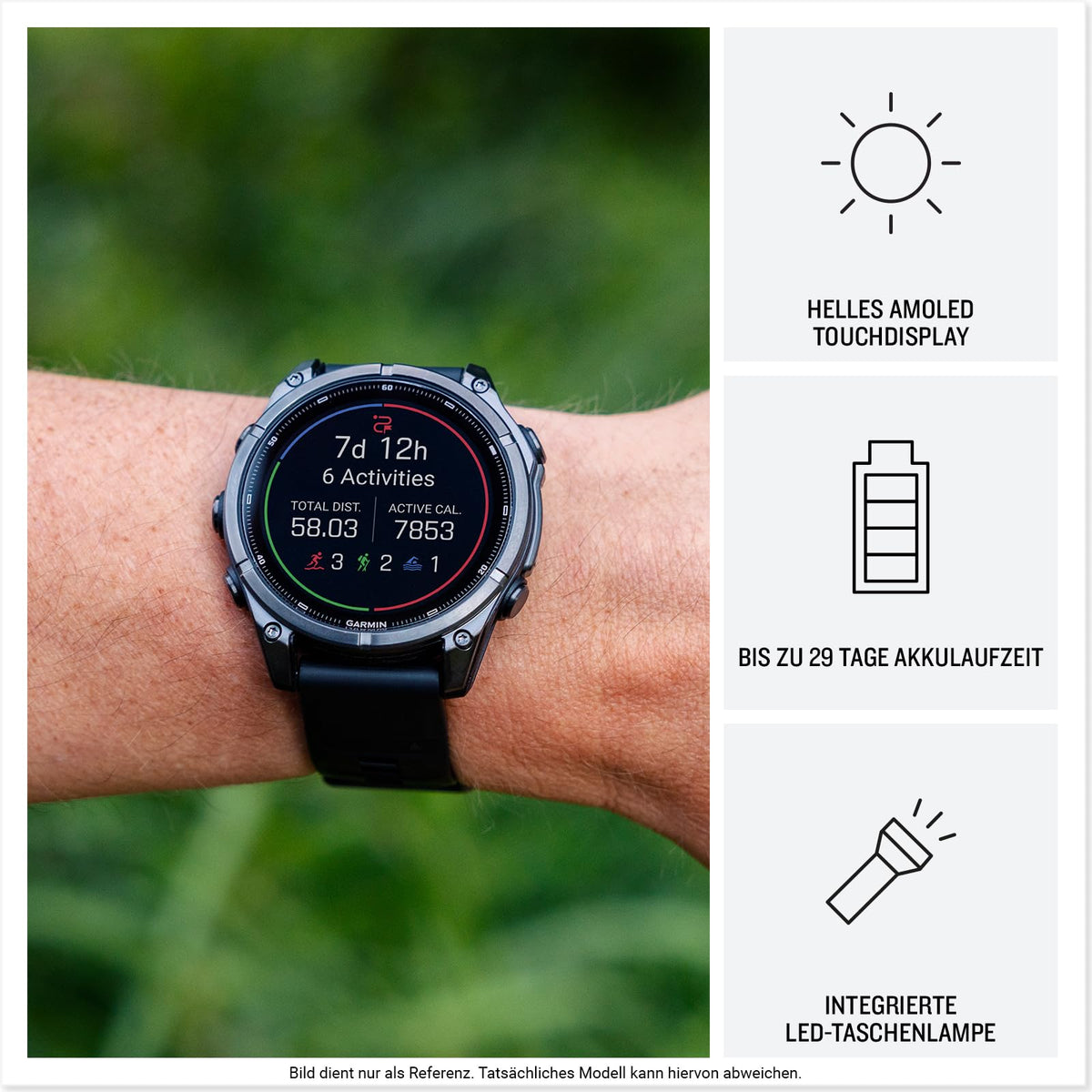 Garmin Fenix 9, 51 mm, GPS Multisport Smartwatch, Pebble Gray/Titanium - 010-04763-01
