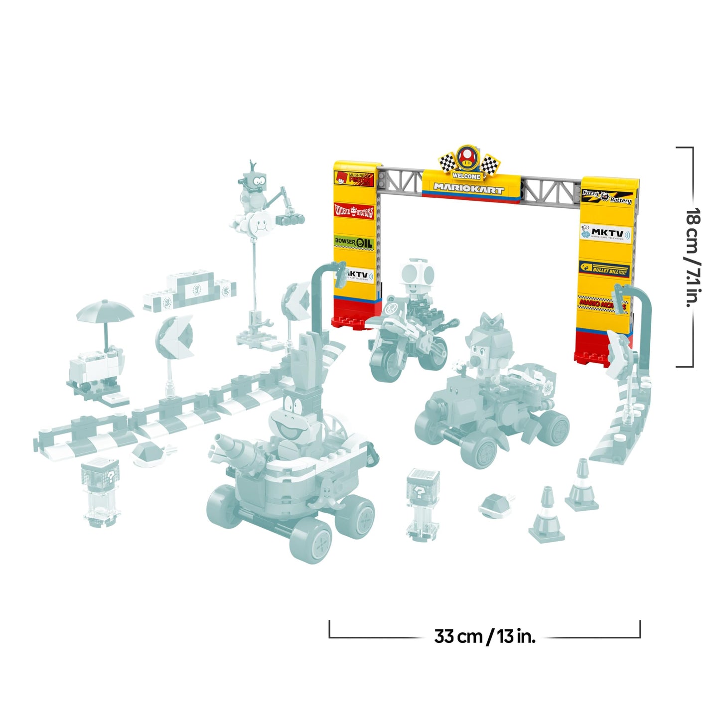 LEGO Super Mario: Mario Kart – Baby Peach & Grand Prix Building Toy Set, with 4 Nintendo Character Figures and 4 Vehicles Incl. Standard Bike, Gift for 8 Plus Year Old Boys, Girls and Gamers 72036