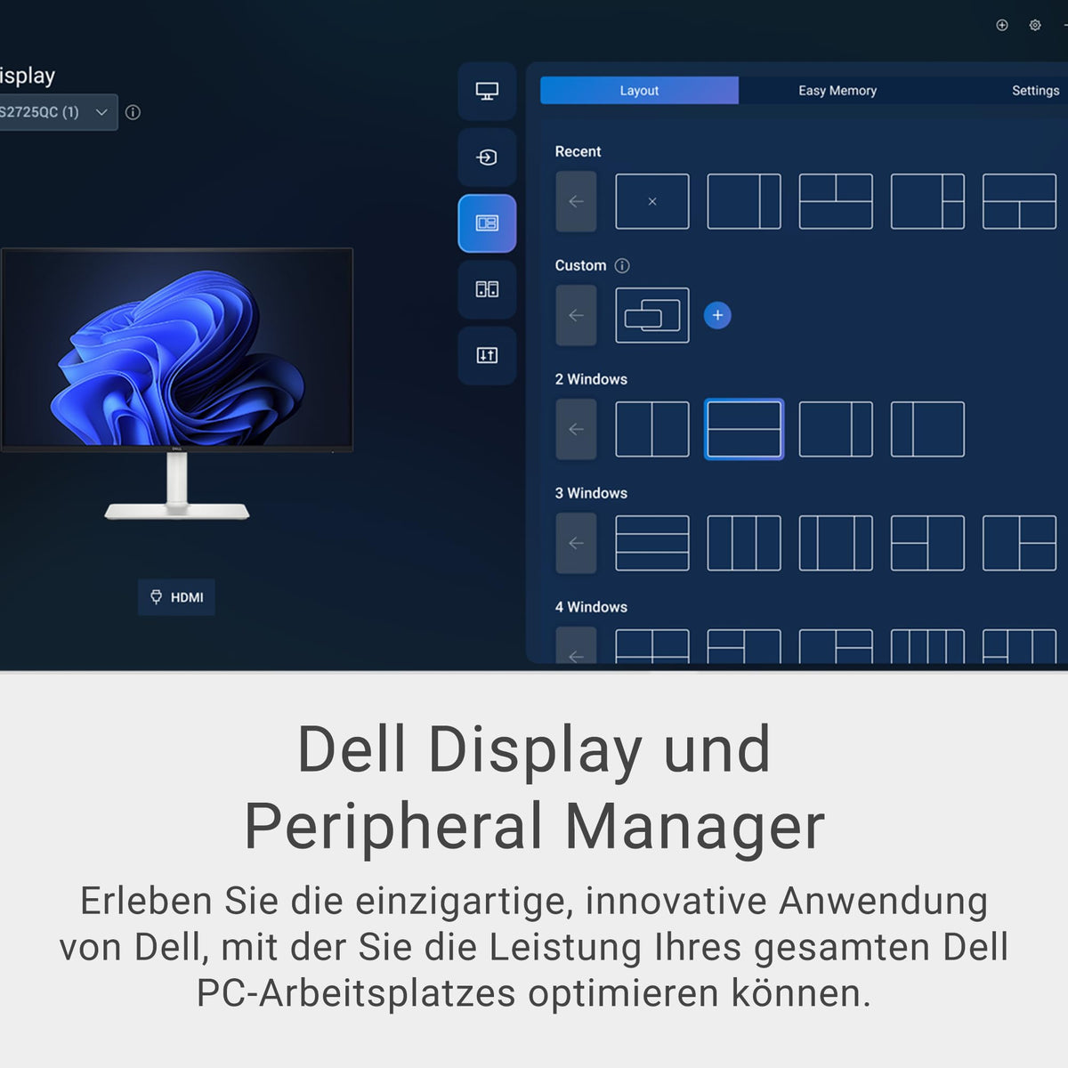 Dell 32 Plus Monitor - S3225QS, 4K UHD (3840x2160), 120Hz, VA, 4ms