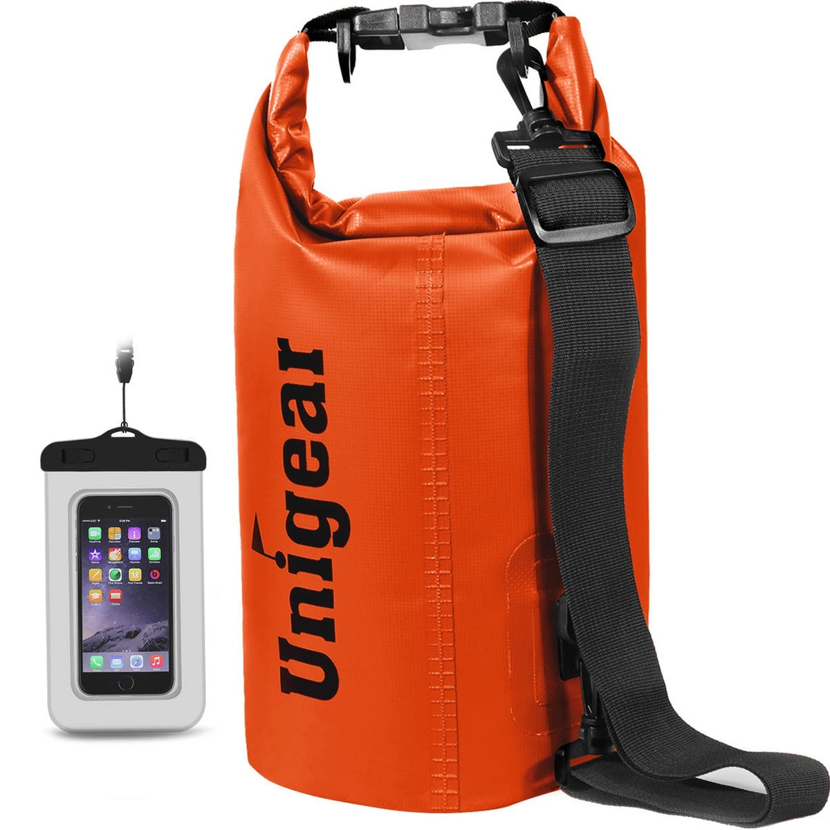 Unigear geantă impermeabilă, rezistentă la apă, pentru drumeții, caiac, pescuit, rafting, camping, schi, cu omagiu gratuit - MDN01187