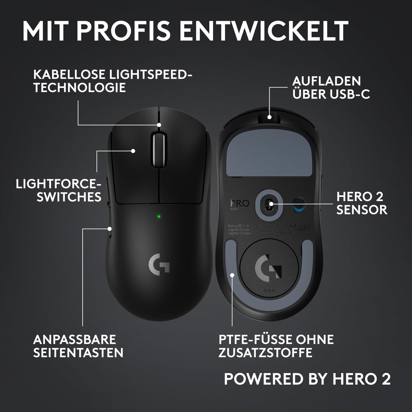 Logitech PRO X SUPERLIGHT 2c Black (910-007531)