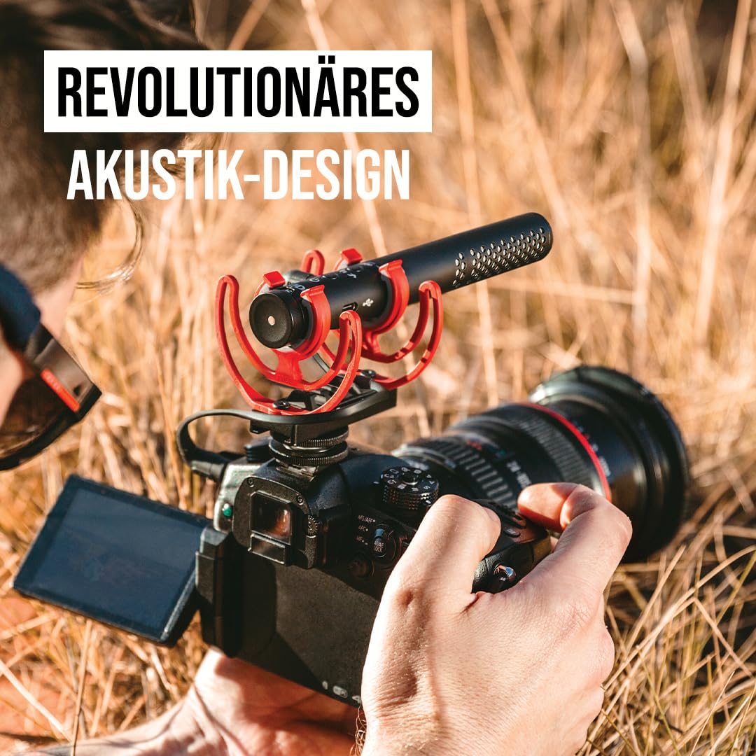 RØDE VideoMic NTG premium USB/camera microphone with numerous switching options and functions for video recordings, content creation, voice recordings, podcasting and video calls