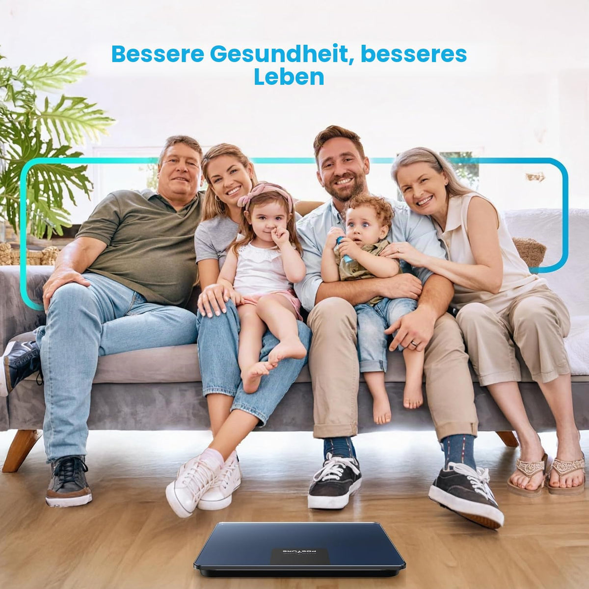 Posture Personal Scale, Digital Body Scale with 250 kg Load Capacity, High-Precision Personal Scale with Extra Wide Platform, Large LED Display, and Durable 8 mm Tempered Glass Plate for Home - BG1911W-P