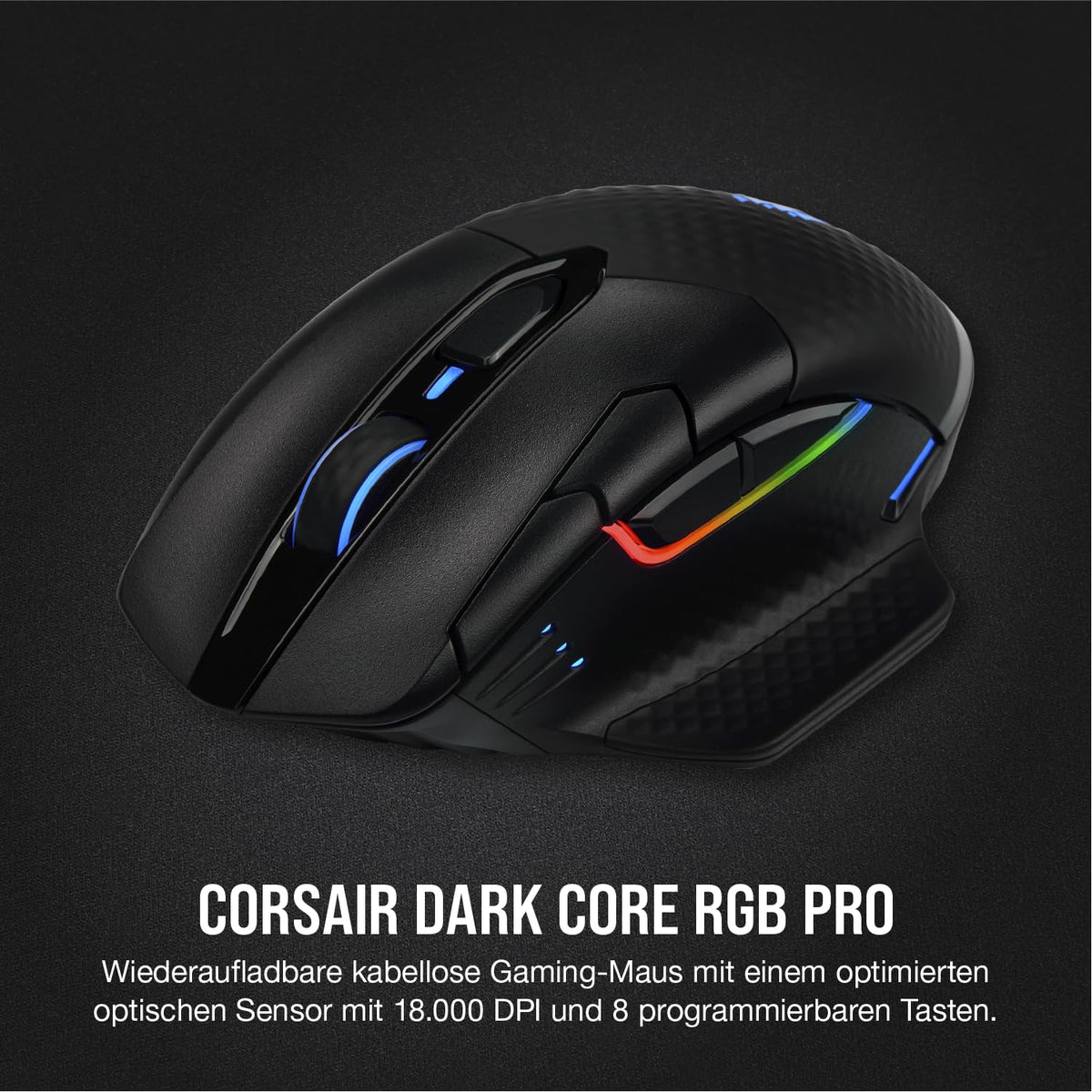 Corsair Dark CORE RGB PRO Wireless FPS/MOBA Gaming Mouse - Black - CH-9315411-EU