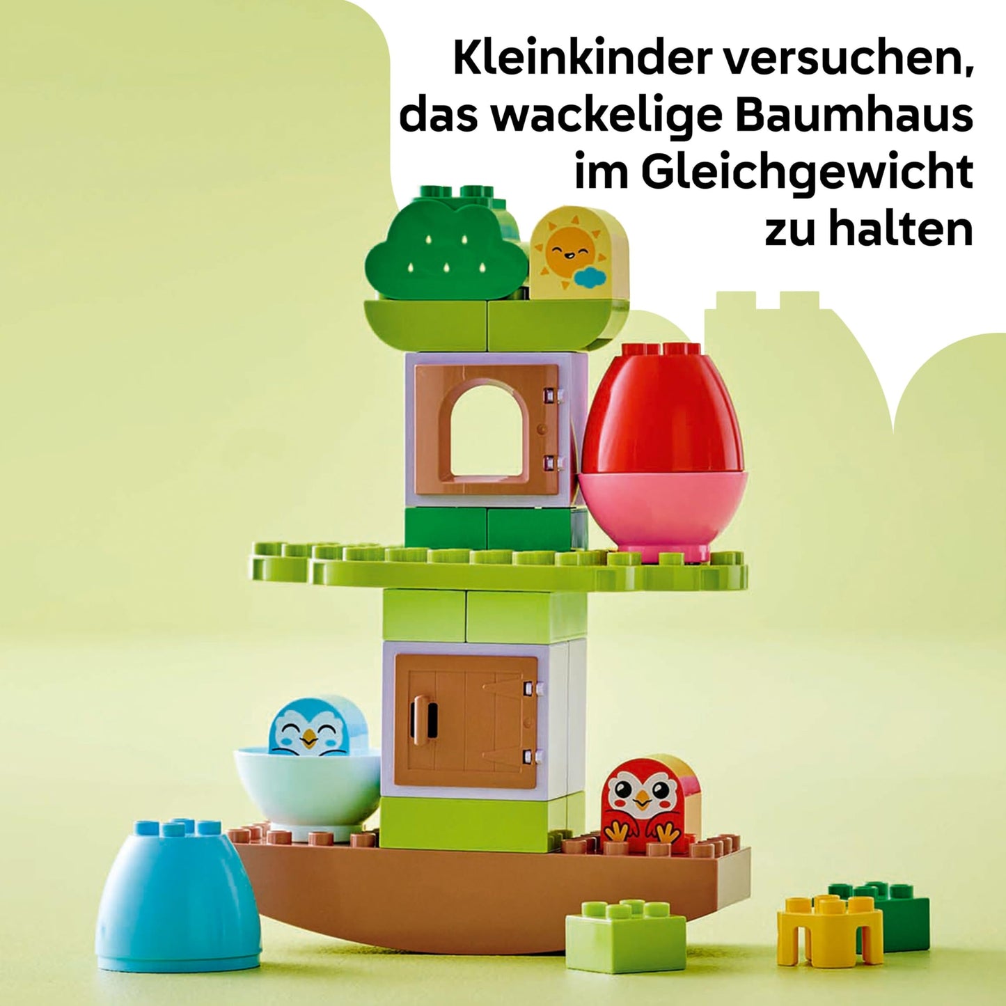 LEGO DUPLO tree for balancing and stacking - baby toy from 1 year - motor skills toy for toddlers - toy for girls and boys - educational toy with 2 bird figures - children's gift 10440
