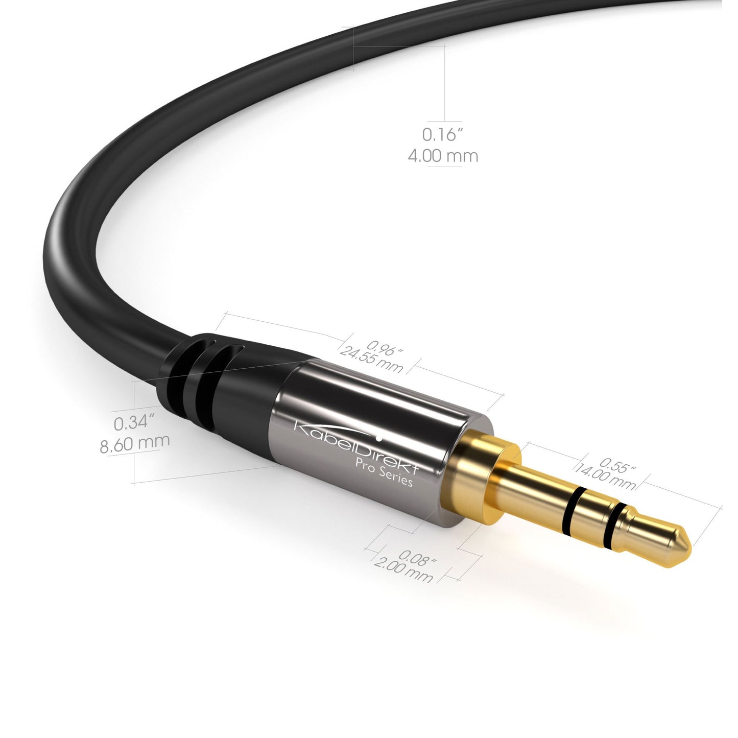 KabelDirekt - Jack cable, Aux cable & audio 3.5mm cable - 10x 1.5m - Developed in Germany - Available in 0.3m-10m (3.5mm stereo cable for headphones, cell phone, PC/laptop, car, HiFi, black) - 2387