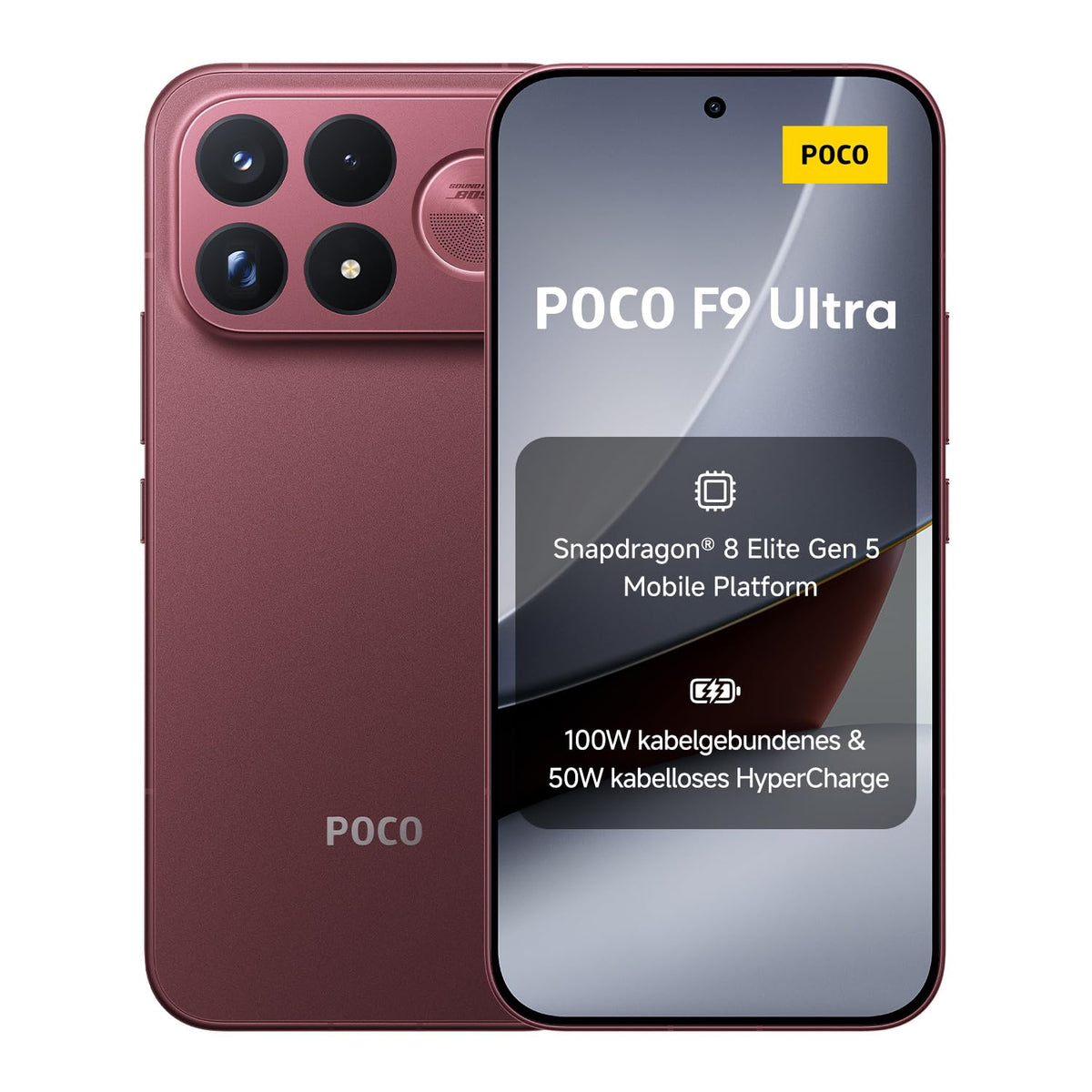 Poco F9 Ultra 5G, Smartphone 16+1TB, Dark Cherry, 8050mAh Akku, 100W Încărcare