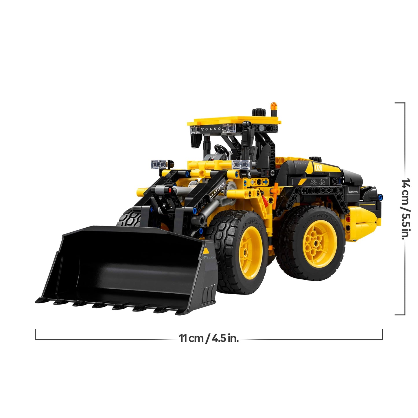 LEGO Technic Volvo L120 Electric Wheel Loader - Construction Vehicle Toy with Articulated Steering and Moving Shovel - Birthday Gift for 9+ Year Old Boys - 42209