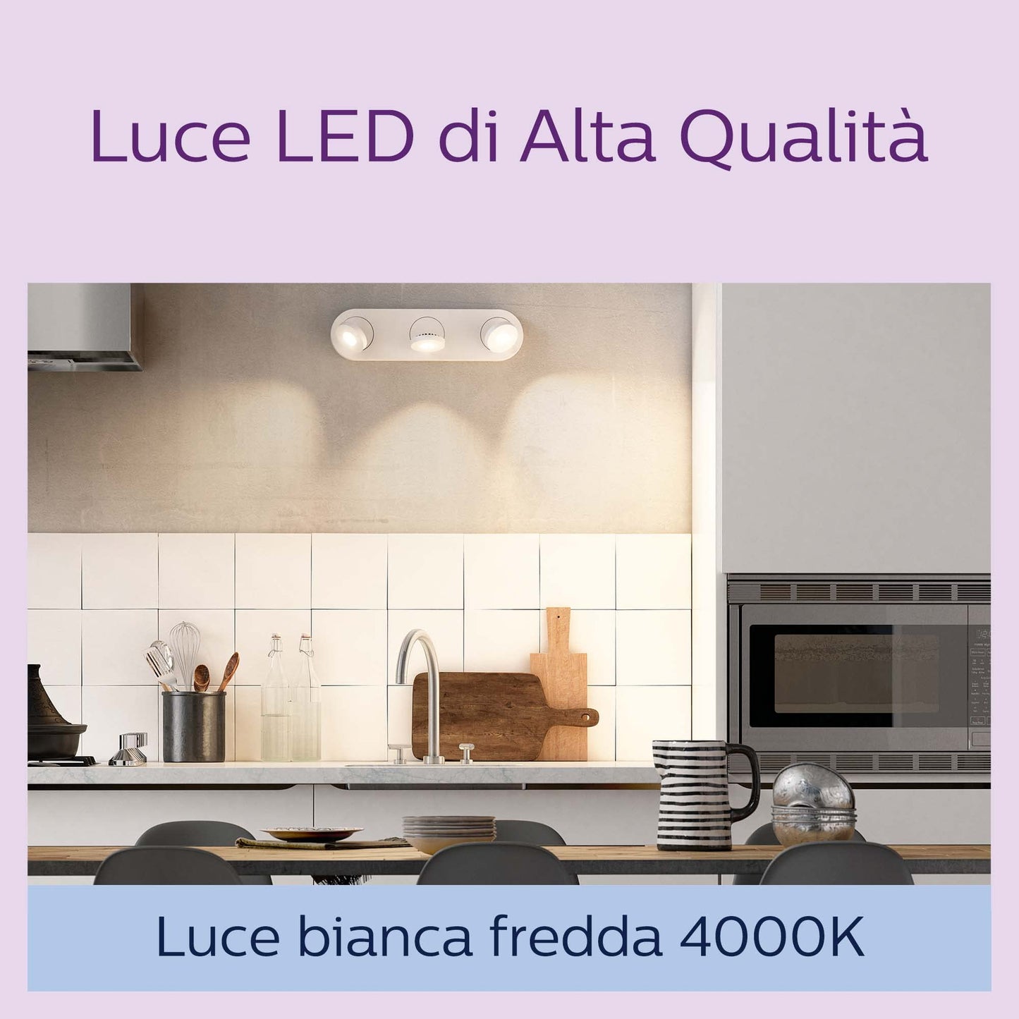 Philips Classic LED GU10 lamp, 35W, clear, neutral white, not dimmable, double pack, cool white - 929001218092
