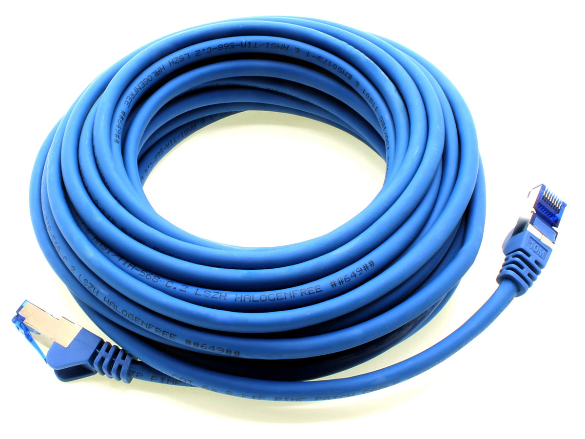 1aTTack.de 7,5m - CAT6a - Cablu de rețea albastru - 5 bucăți CAT 6 A cabluri de patch 10000 Mbit/s SFTP PIMF 500 MHz compatibile cu CAT5, CAT6, CAT7, DSL, Internet, Switch, Router - 4250344831587