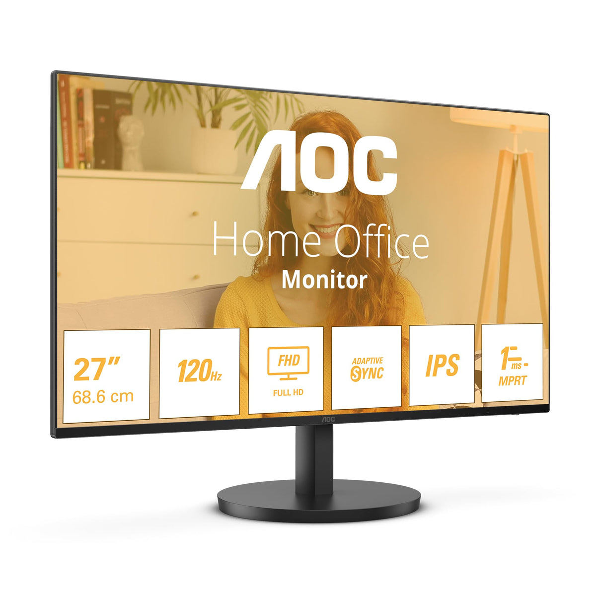 AOC 27B3HA2 Monitor FHD de 27 inch, 120Hz, panou IPS, 4ms GtG, difuzoare, (1920x1080 HDMI 1x 1.4) negru