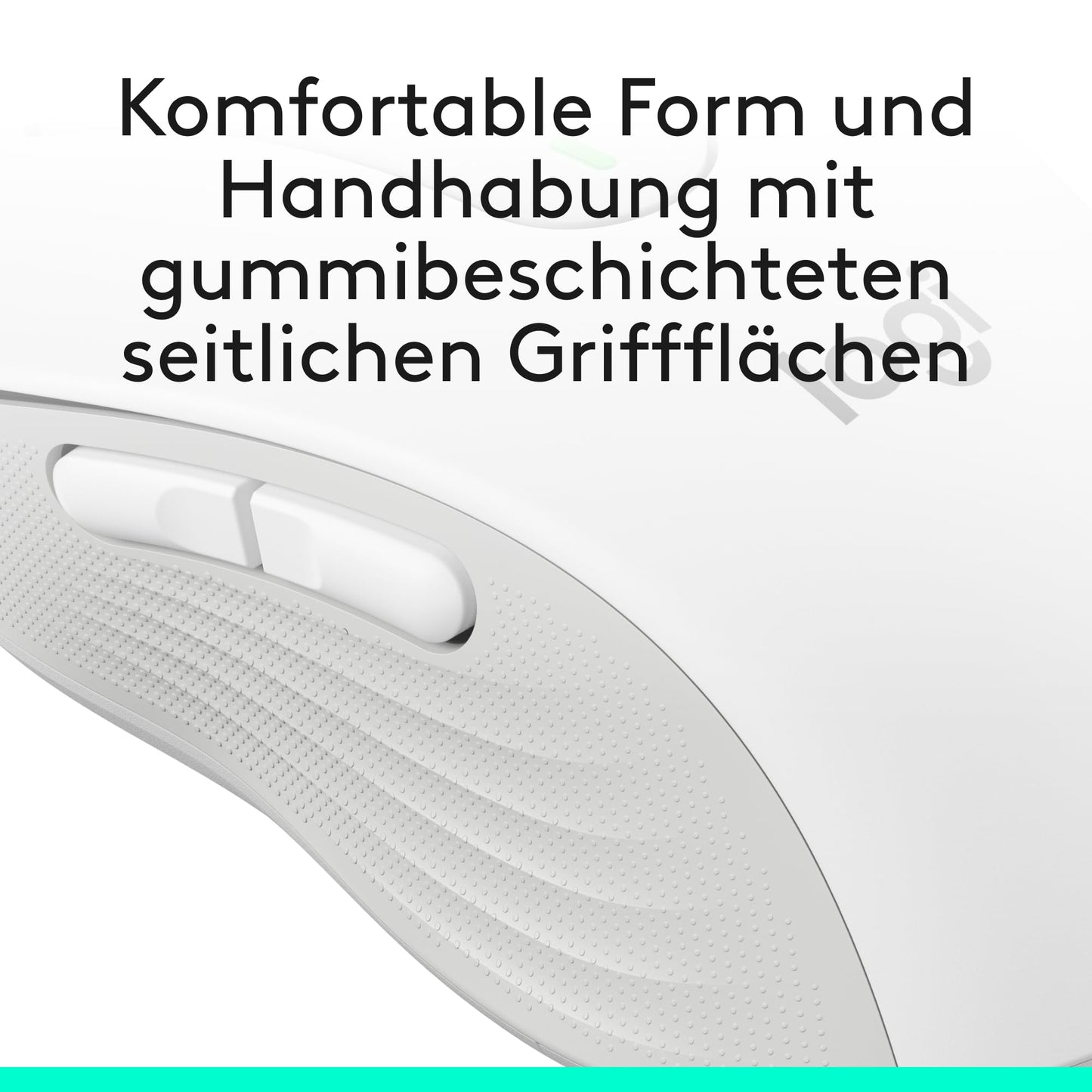 Logitech Signature M650 Wireless Mouse - for small to medium hands, 2-year battery, quiet clicks, customizable side buttons, Bluetooth, multi-device compatibility - White - 910-006255