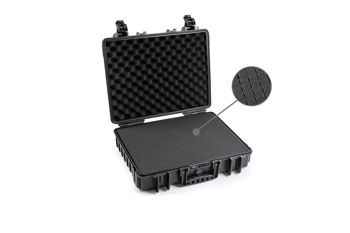 B&W International multi-purpose case outdoor 6040 (PP.210) black - with cube foam - waterproof (IP67), dustproof, impact-resistant, extremely robust - 6040/B/SI