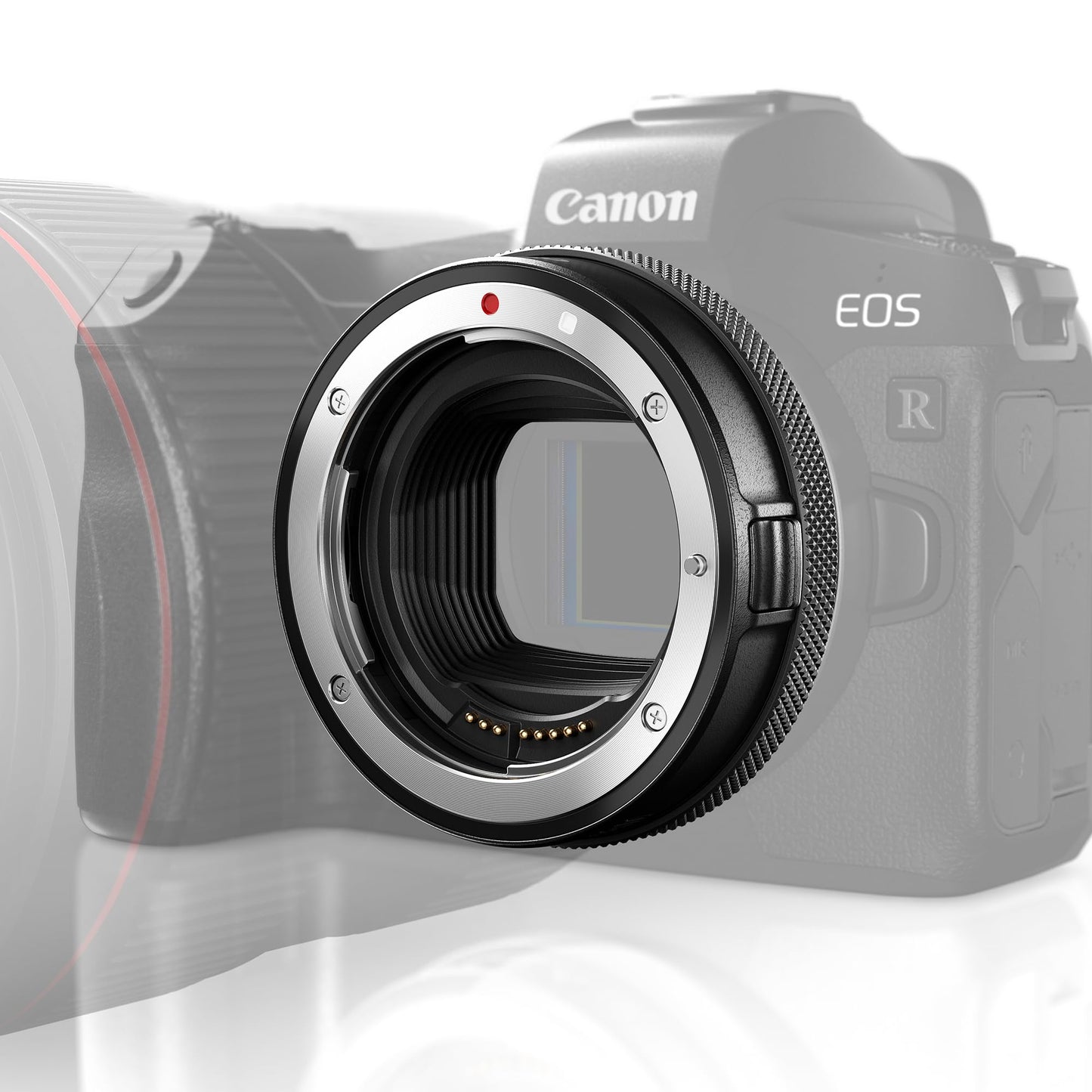 Canon bayonet adapter EF-EOS R with lens control ring for EOS R system cameras compatible with EF and EF-S lenses black - CR-EF-EOSR