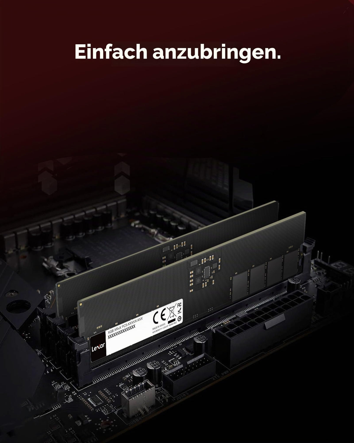 Lexar UDIMM 32GB DDR5 RAM 5600MHz, 288pin DDR5 UDIMM Computer RAM, High Performance Gaming DRAM U-DIMM for PC Memory/Computer Memory, 1.1V, CL46-45-45-90 - LD5U32G56C46ST-BGS