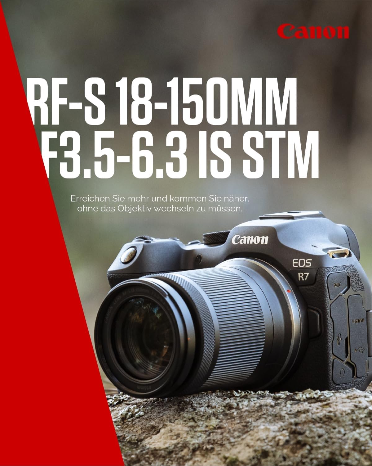 Canon RF-S Lens 18-150mm F3.5-6.3 IS STM - Zoom Lens with 4.5 Stop Stabilizer for Travel & Nature Photography | Compatible with EOS R system - EXPC3S512GB