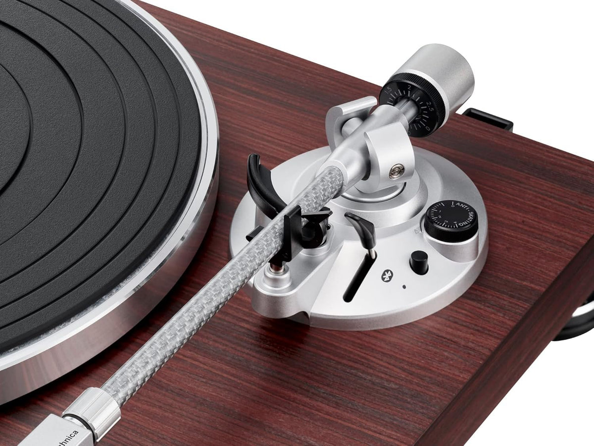 Audio-Technica LPW50BTRW Platan turntable fără fir cu acționare prin curea palisandru - AT-LPW50BTRW