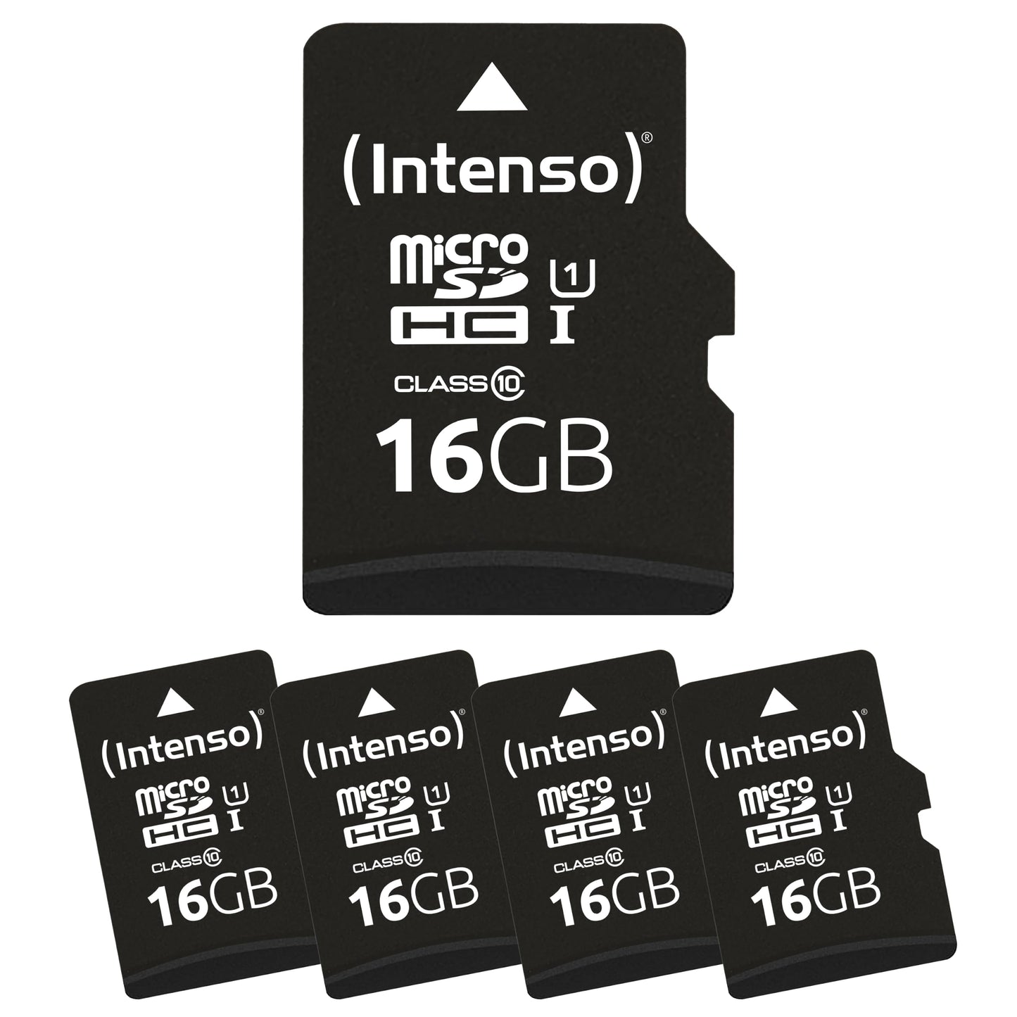 Intenso microSD card Premium Multipack, 5x 16 GB, Micro SDHC, for smartphones, tablets & cameras, waterproof, drop-proof, X-ray-proof, temperature-proof, up to 90 MB/s - 3423575