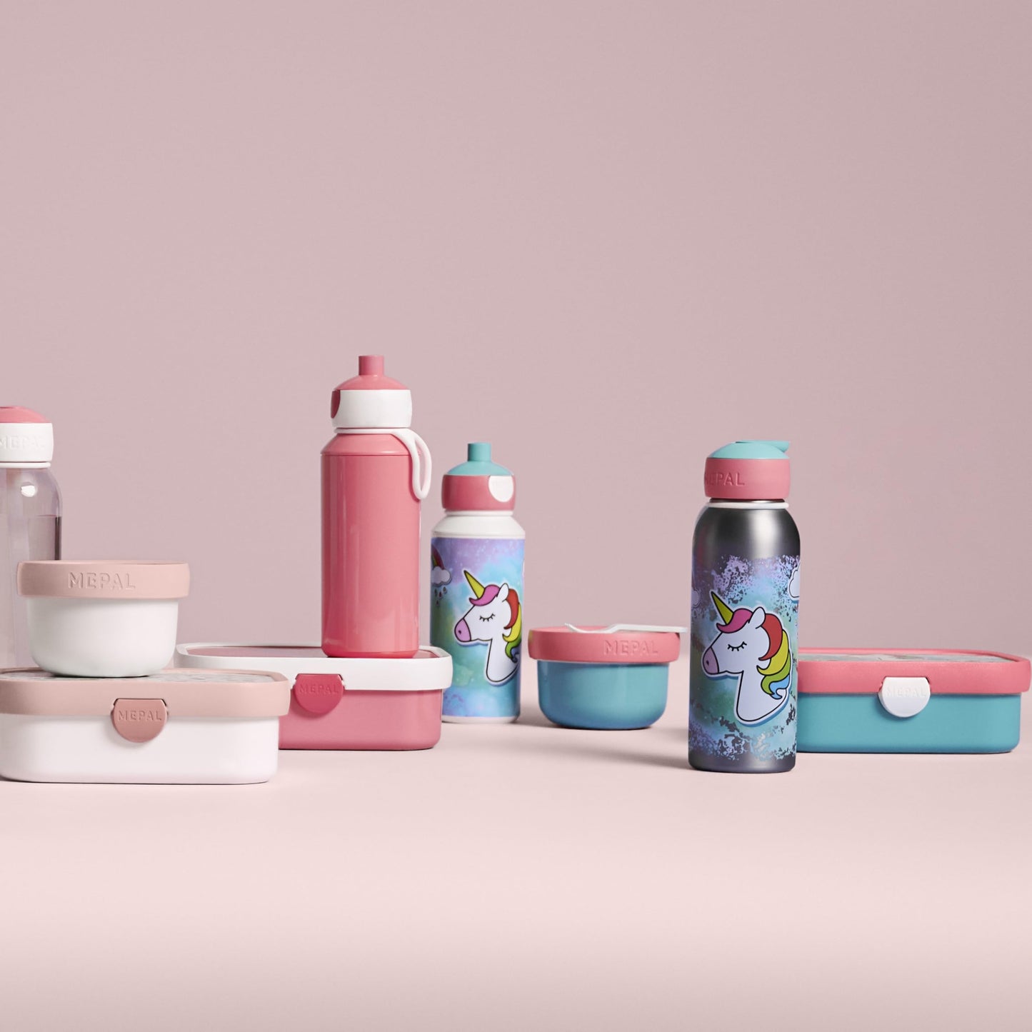 Mepal - Campus break set - Set for children with pop-up drinking bottle & lunch box - Lunch set for school or on the go - Dishwasher safe - 400 + 750 ml - Frozen friends - 107410165416