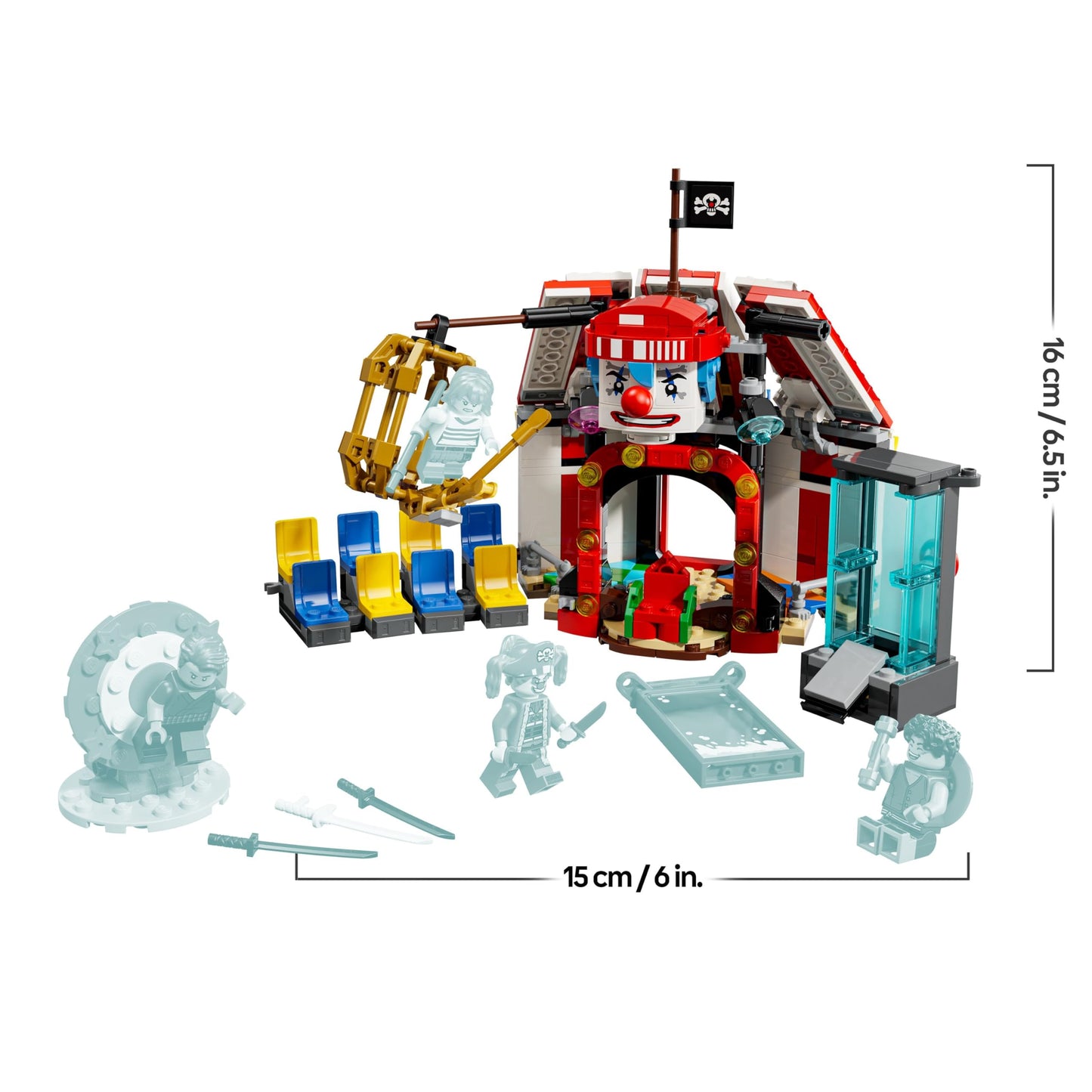 LEGO ONE PIECE Buggy the Clown circus tent - interactive toy with 4 minifigures - Luffy, Nami & Zoro and 2 profiles - creative gift for boys, girls and fans aged 8 and over - 75637