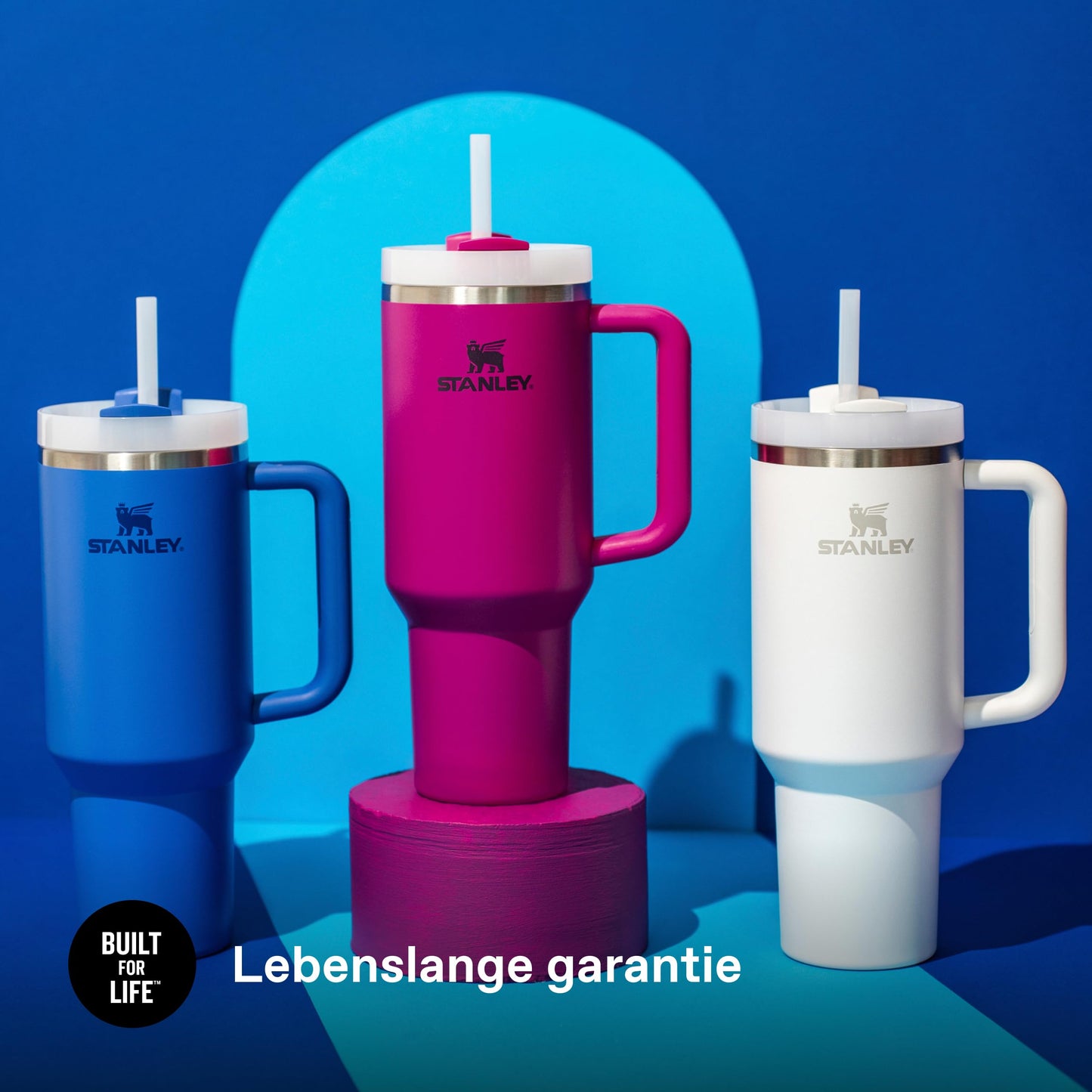 STANLEY 1913 Quencher H2.0 Flowstate Drinking Bottle with Straw 1.2L - Thermo Mug Cools 11 Hours - 48 Hours Ice Cold - Dishwasher Safe - Thermos Bottle BPA Free - Stainless Steel - Fuchsia - 100000144044
