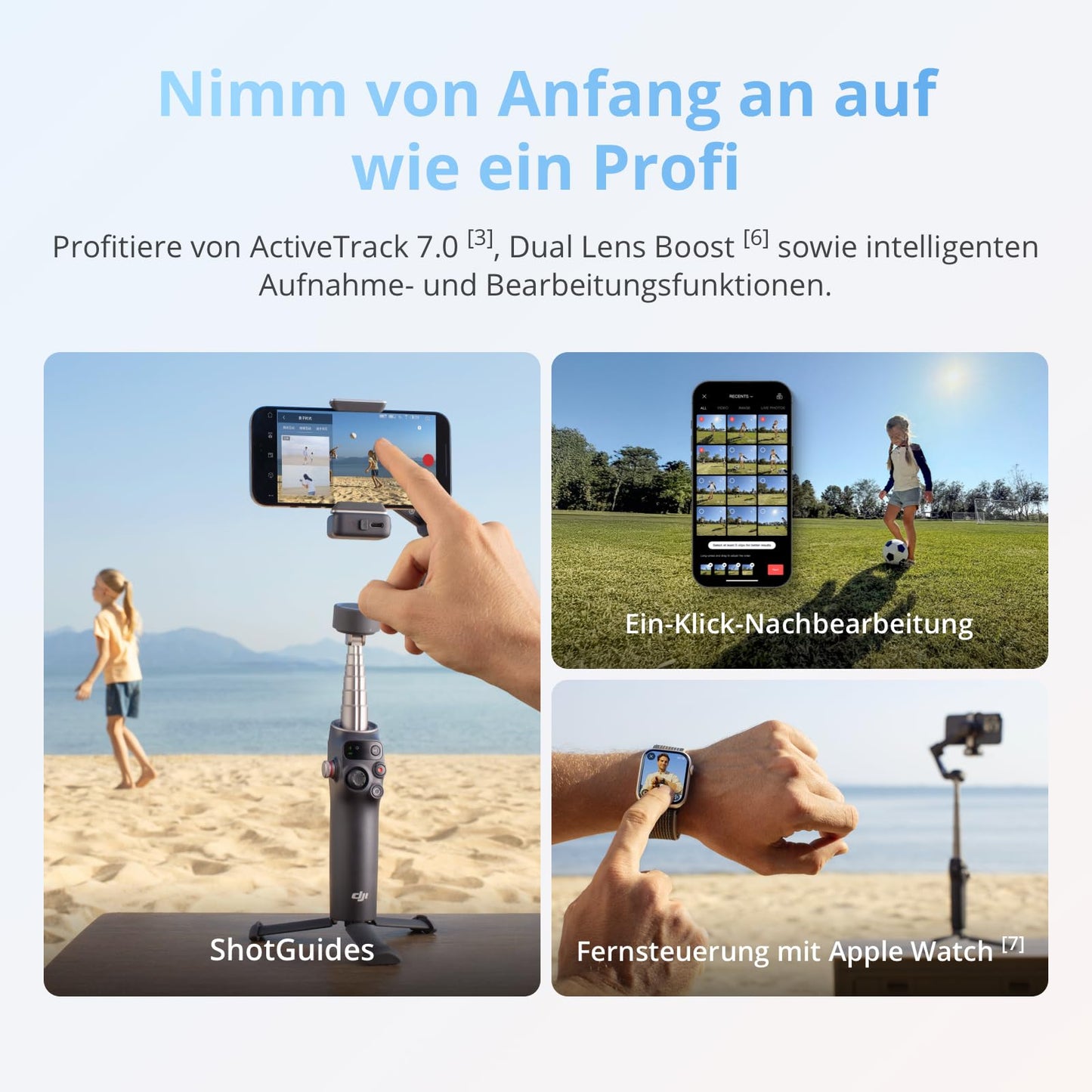 DJI Osmo Mobile 8 smartphone gimbal, 3-axis stabilization - 6937224126817