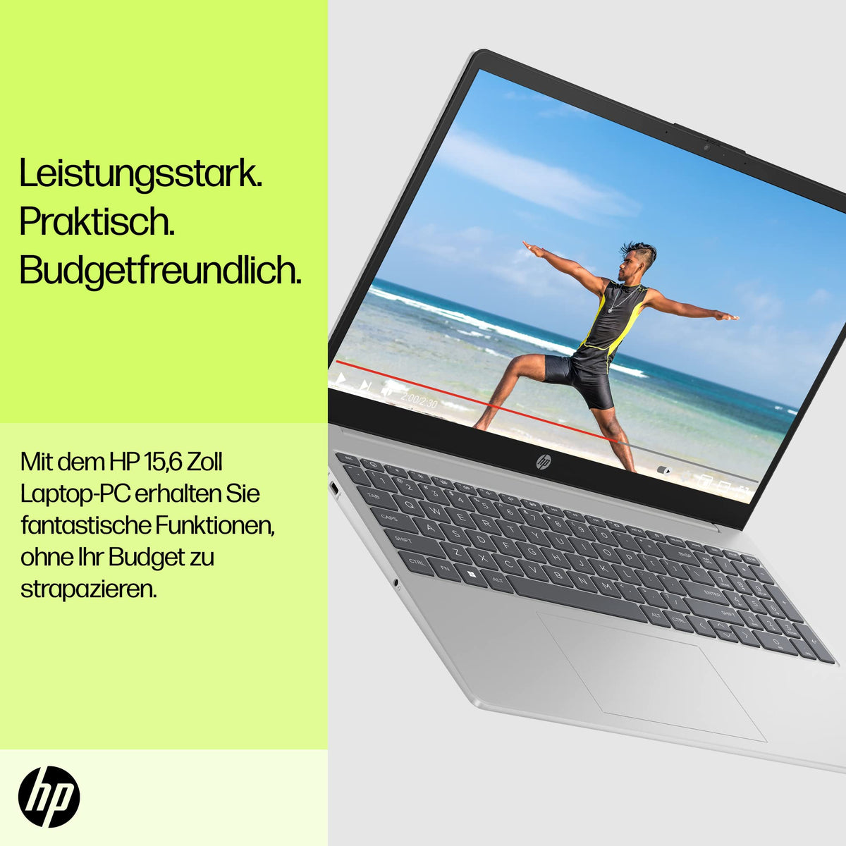 HP Laptop | 15.6" FHD Display | Intel Processor N100 | 4 GB DDR4 RAM | 128 GB UFS | Intel UHD Graphics | Windows 11 Home in S Mode | QWERTY | Natural Silver - B4VP3EA#ABD