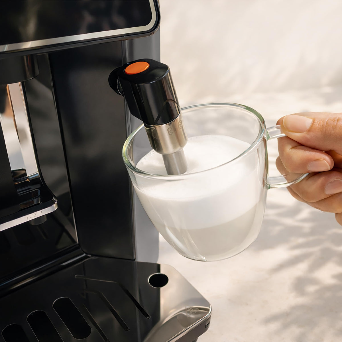 KRUPS Sensation Hot & Cold Coffee Machine, 12 recipes, intuitive operation, complete customization, steam nozzle, cold brew aroma technology, automatic cleaning, dark gray, EA913HE0