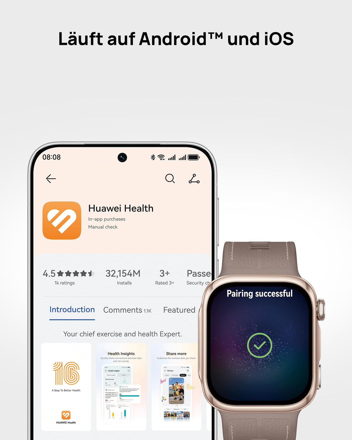 HUAWEI Watch D3 Smartwatch Black + FreeBuds SE 4 White - Riva-B10