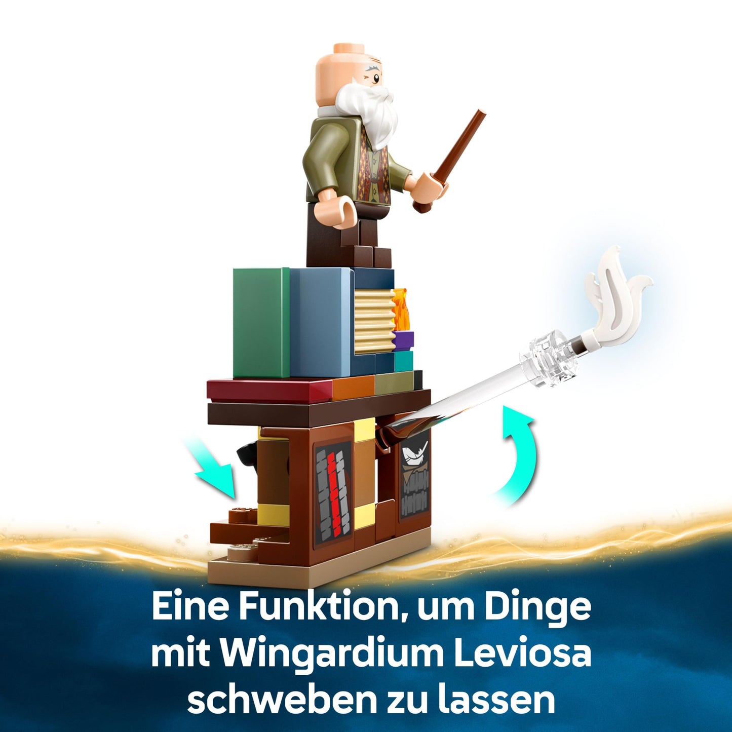 LEGO Harry Potter Hogwarts Castle: Magic Lessons, set with 3 minifigures, including Hermione Granger & Ron Weasley, Wingardium Leviosa function, toy for girls & boys aged 8 and up 76442