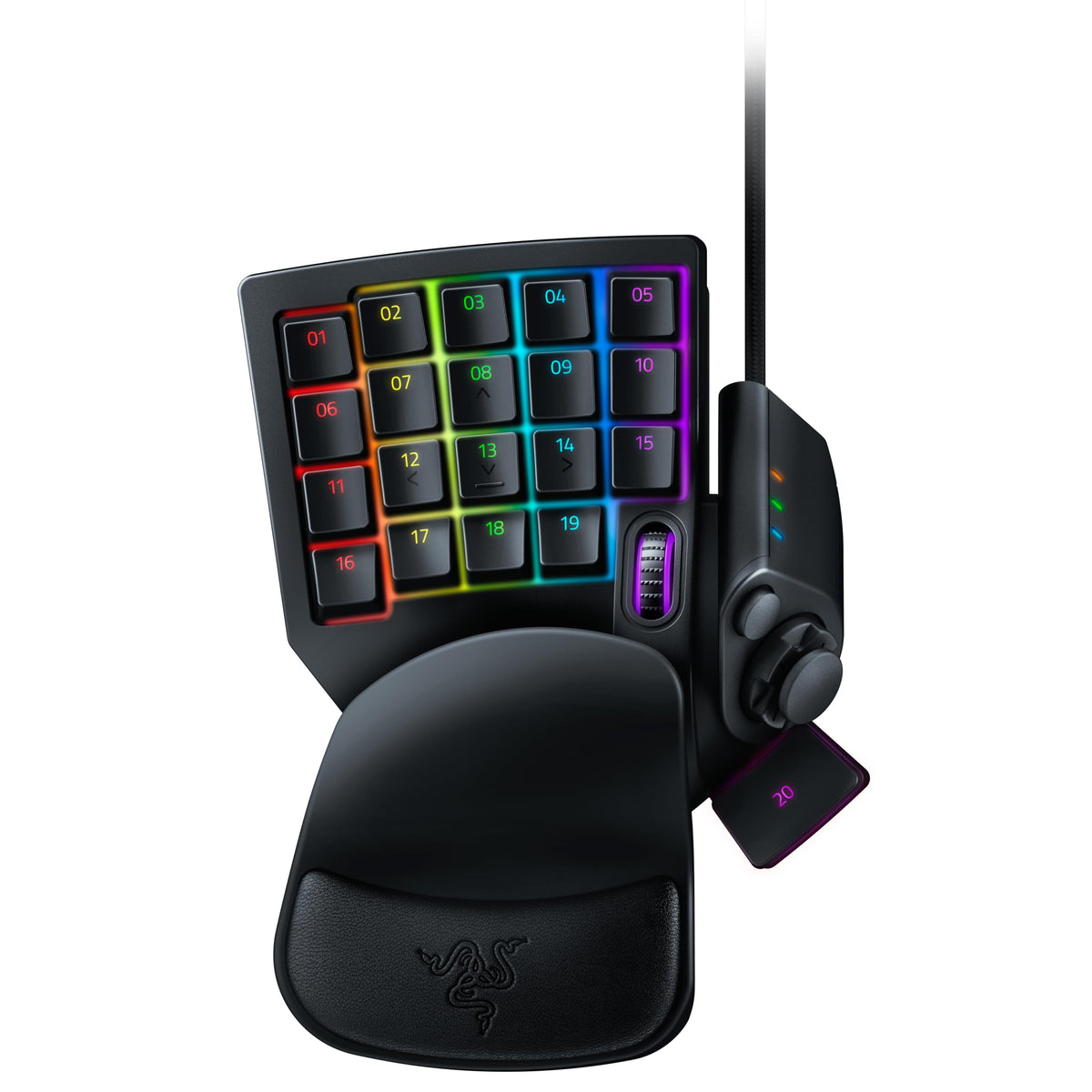 Razer Tartarus V2 - Tastatur de gaming (Gamepad cu taste mecha-membrană, 32 de taste programabile, thumbpad cu 8 direcții, suport pentru încheietura mâinii, Hypershift, iluminare RGB Chroma) Negru - RZ07-02270100-R3M1