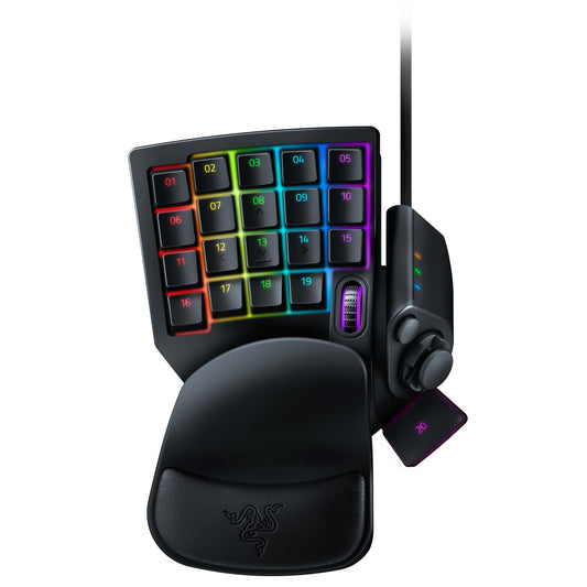 Razer Tartarus V2 - Tastatur de gaming (Gamepad cu taste mecha-membrană, 32 de taste programabile, thumbpad cu 8 direcții, suport pentru încheietura mâinii, Hypershift, iluminare RGB Chroma) Negru - RZ07-02270100-R3M1