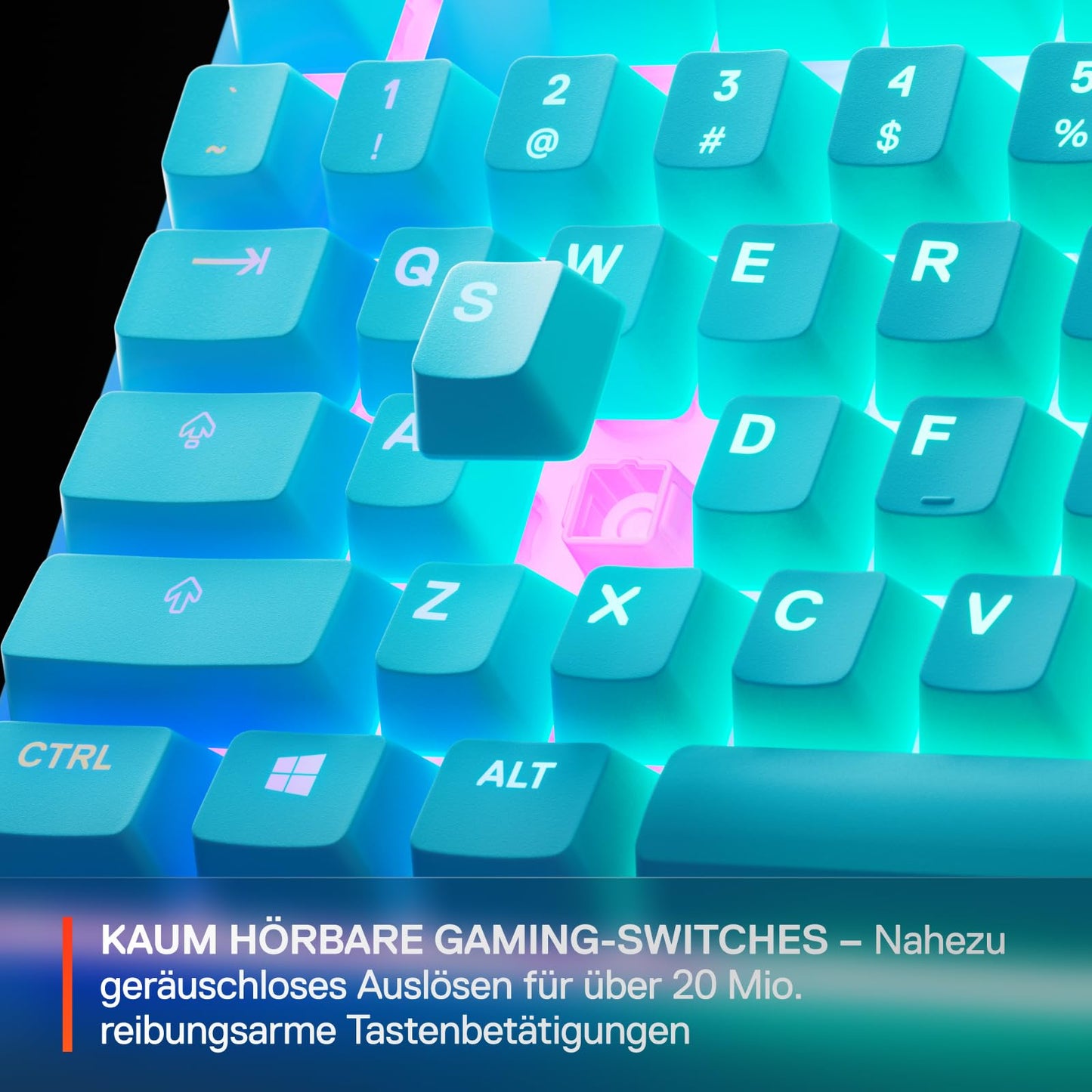 SteelSeries Apex 3 TKL Aqua RGB gaming keyboard - 64933