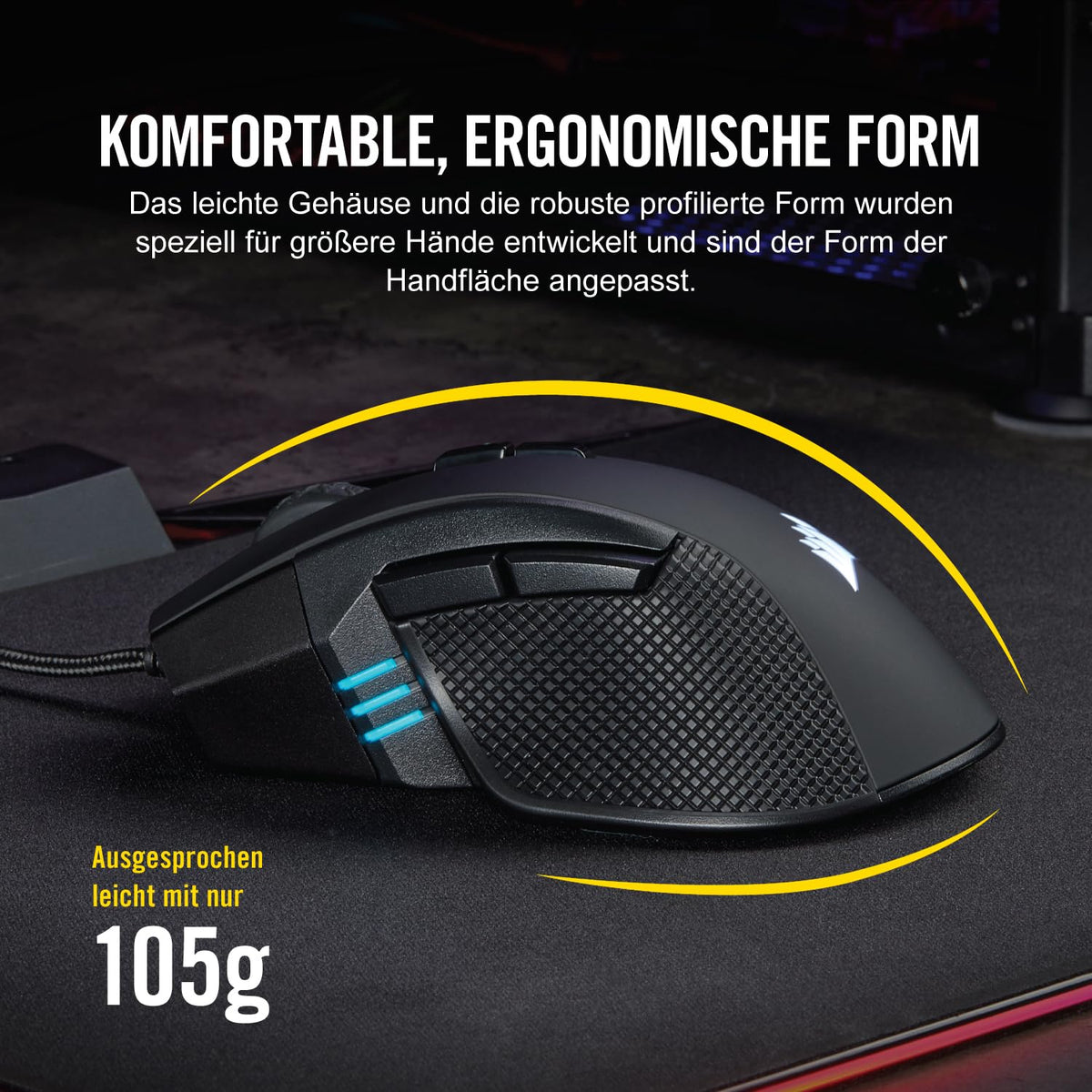 Corsair IRONCLAW RGB Wired FPS/MOBA Gaming Mouse - Black - CH-9307011-EU