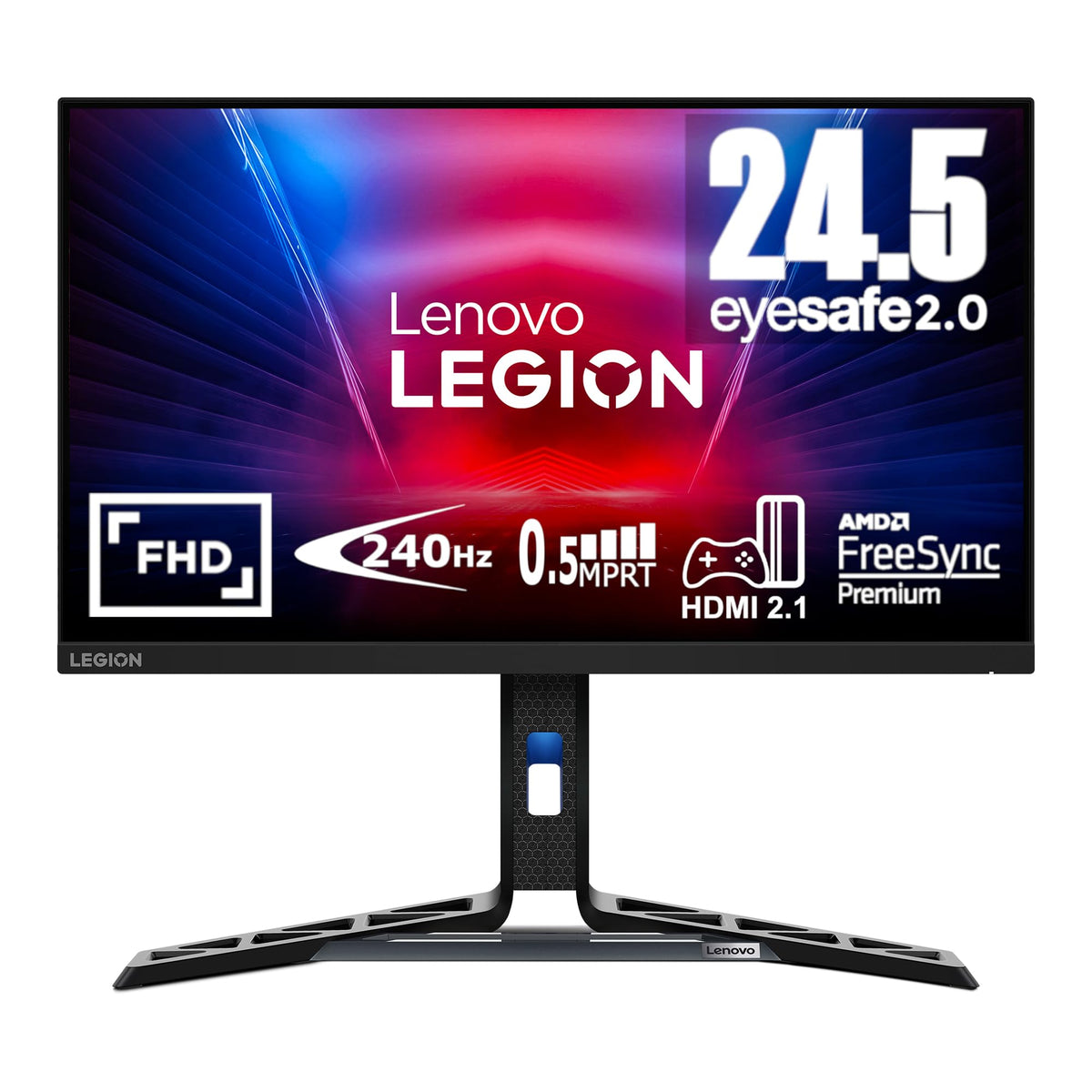 Lenovo Legion R25f-30 Gaming Monitor 24.5 Inch Full HD with EyeSafe (VA, 240 Hz, 0.5 ms, HDMI+DP, FreeSync Premium, Speakers) Tilt/Swivel/Pivot Adjustment, Black - 67B8GACBEU