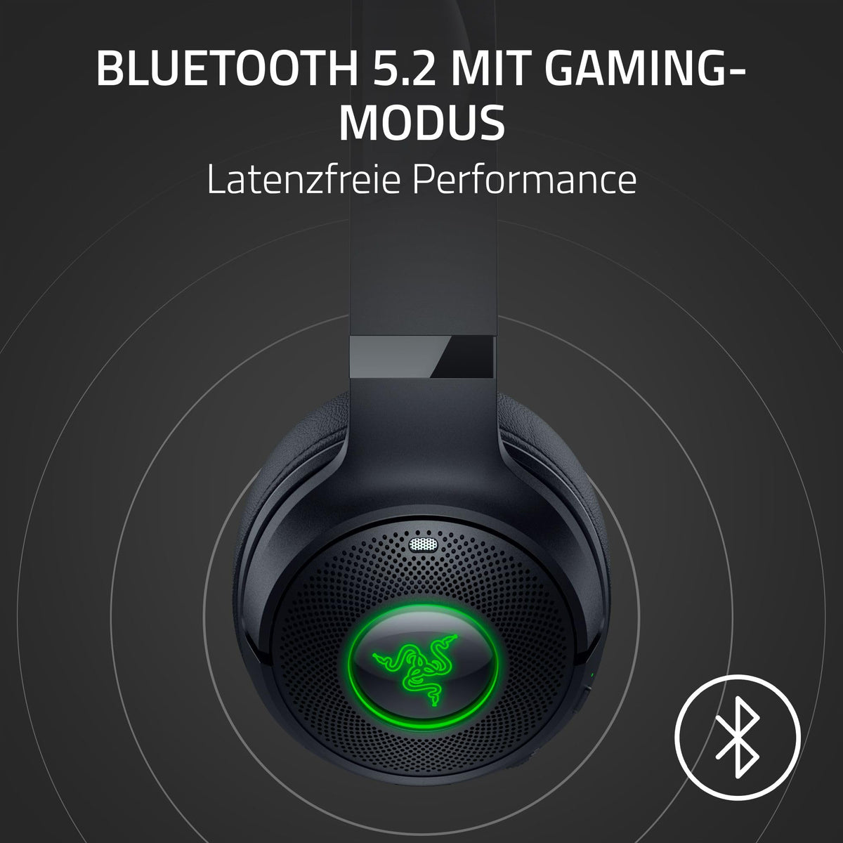 Razer Kraken Kitty V2 BT - Wireless Bluetooth RGB headset with kitty ears for gaming and streaming (325g, Triforce 40mm drivers, Bluetooth 5.2, noise-cancelling mic, 40 hours battery life) Black - RZ04-04860500-R3M1