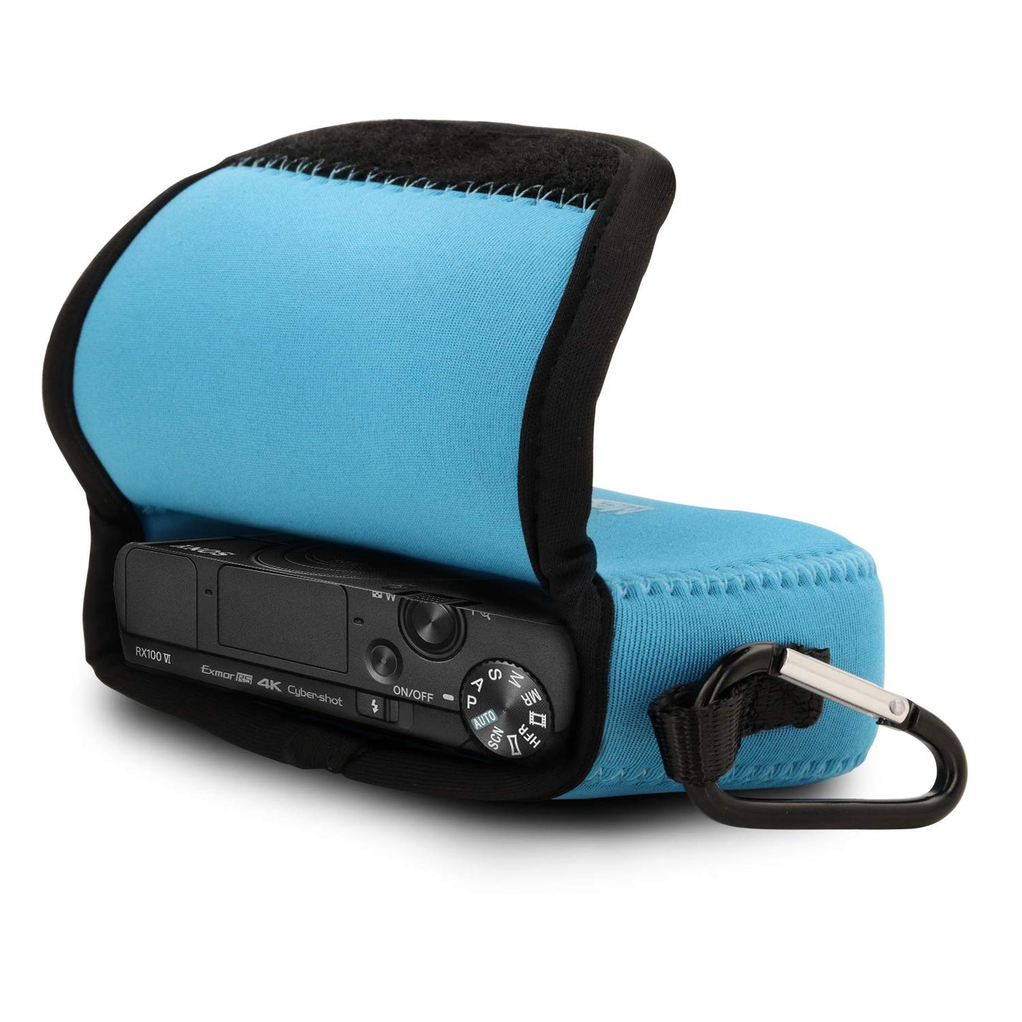 Megagear Sony Cyber-Shot DSC-RX100 VII, Cyber-Shot DSC-RX100 VI, DSC-RX100 V, DSC-RX100 IV, DSC-RX100 III, DSC-RX100 II Ultra Light Neoprene Camera Case - Blue - MG082