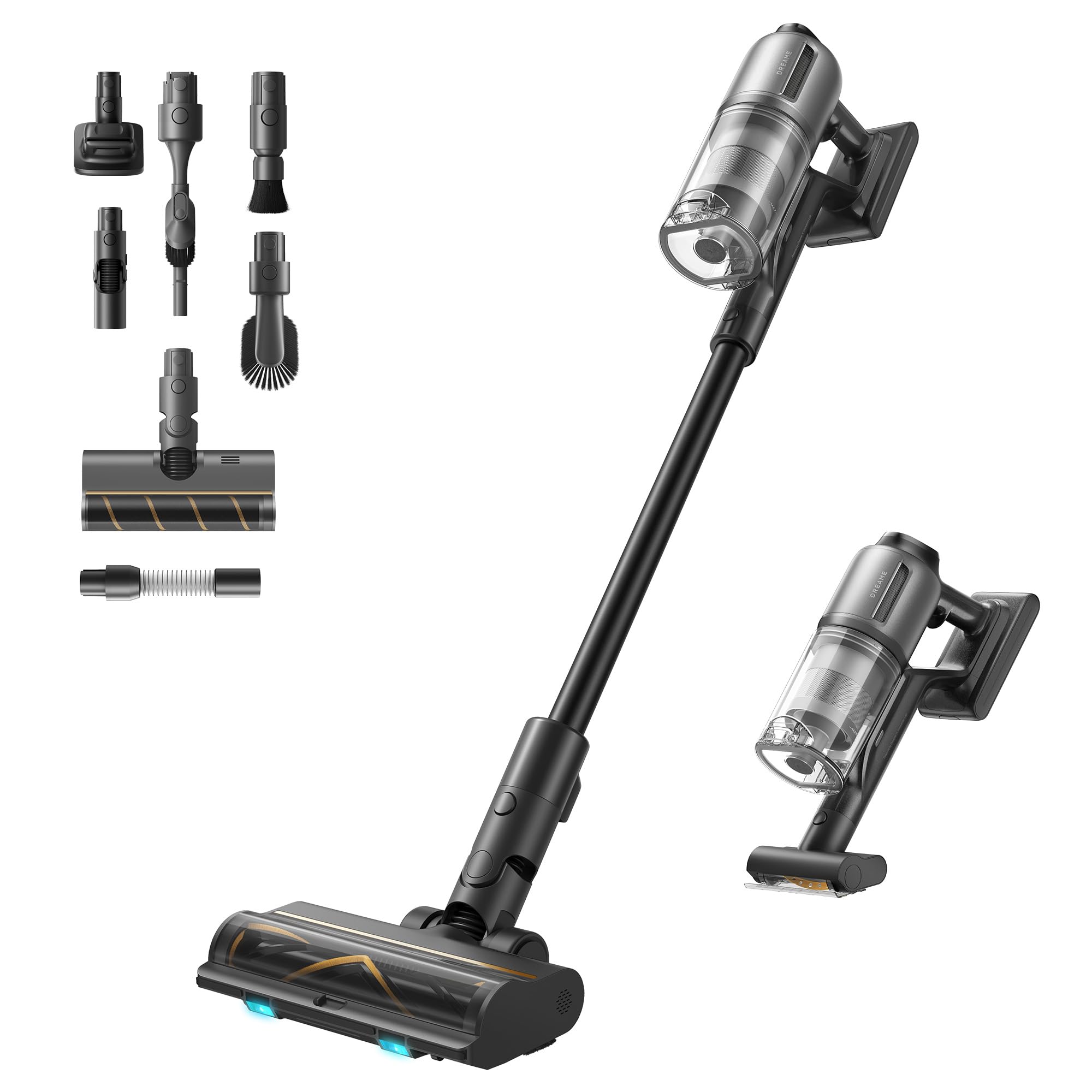 dreame Z30 Wireless Canister Vacuum Cleaner, 28,000PA / 310 AW Suction Power, 90 min Max Cleaning Time, Dust Reveal Technology, Pet Hair Removal Tool, Multi-Surface Suction Power, Dirt Detection - VZV17A