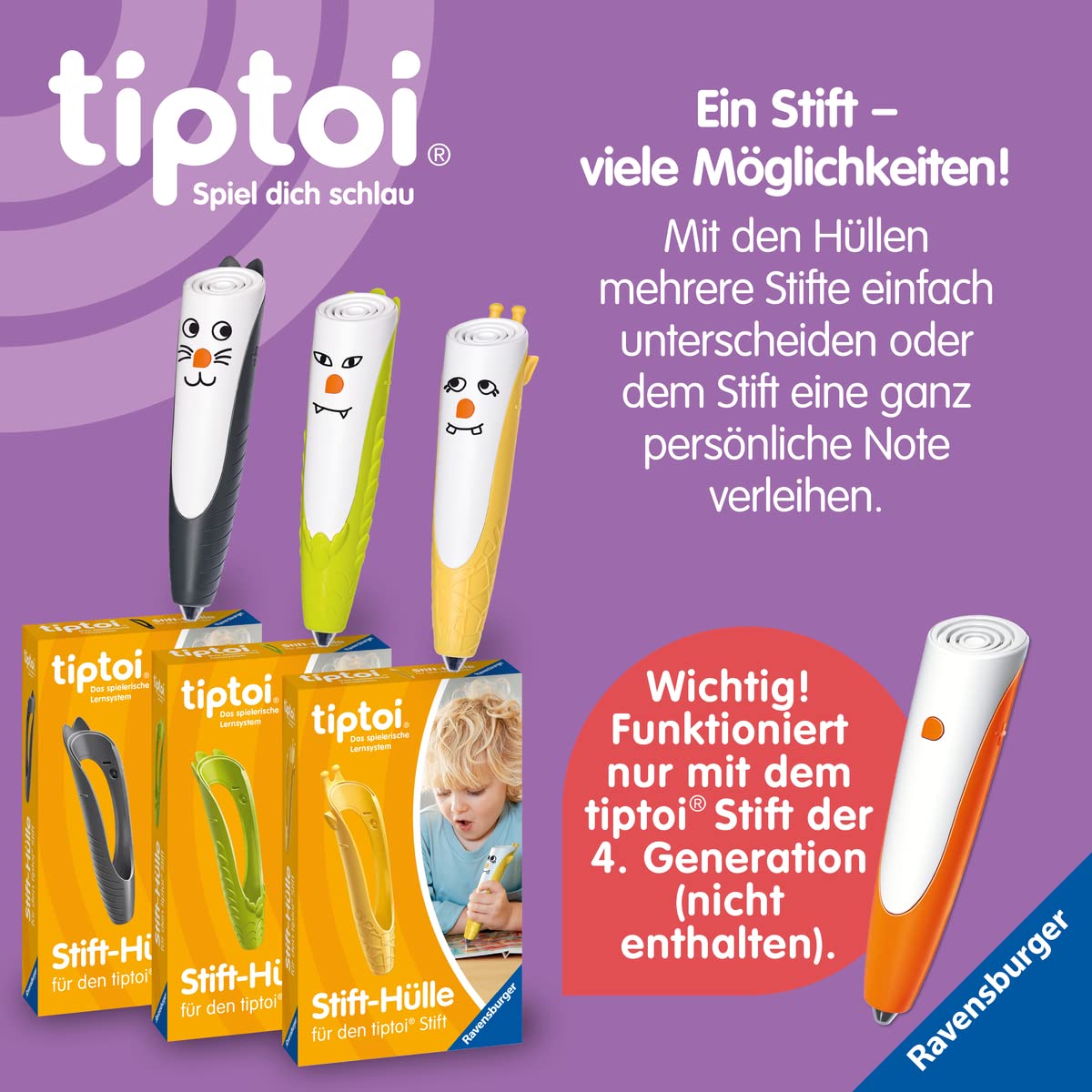 Ravensburger tiptoi pen 00110 - The playful learning system, learning toy for children aged 2 and over - The pen