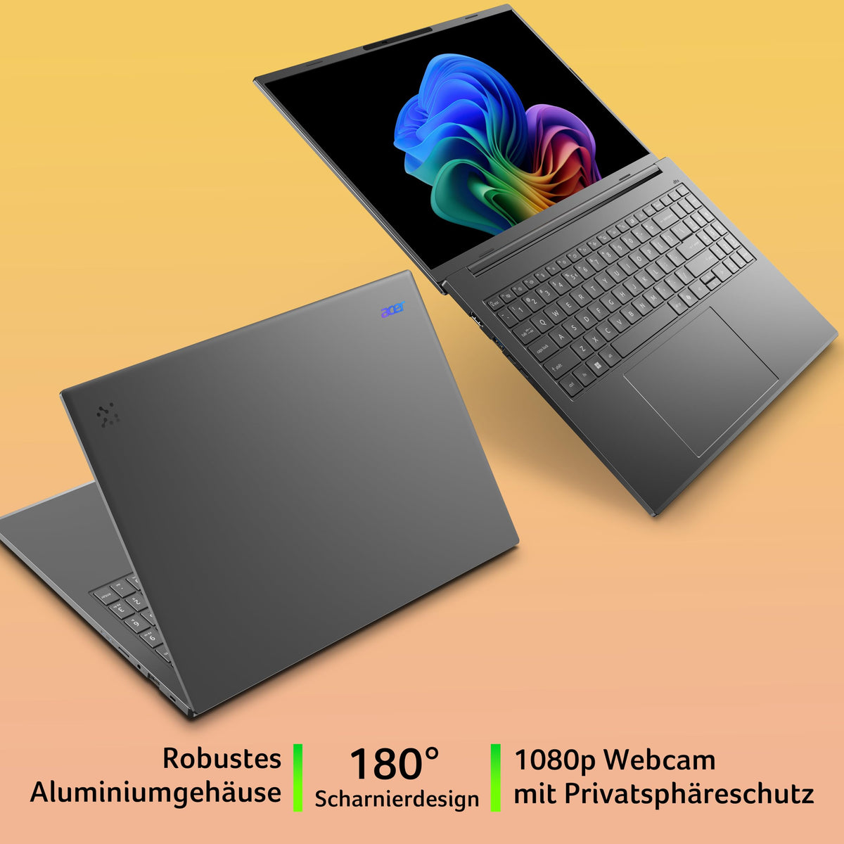 Acer Aspire 16 AI | Laptop | Ryzen AI 5 | 16GB | 512GB | cu adaptor de alimentare - A16-61M-R98E