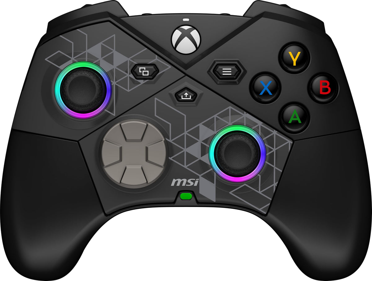 MSI FORCE PRO WIRELESS PC Gamepad Controller - 2.4 GHz, Bluetooth, USB Type-C to A - wired/wireless, 1000mAh Li-Ion battery (48h), Hall effect triggers, quad vibration motors, RGB - S10-43G0130-C54