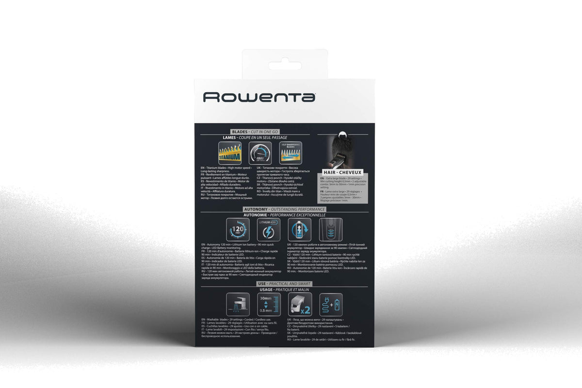 Rowenta Advancer Easy TN5201F4 aparat de tuns cu acumulator, 2 accesorii