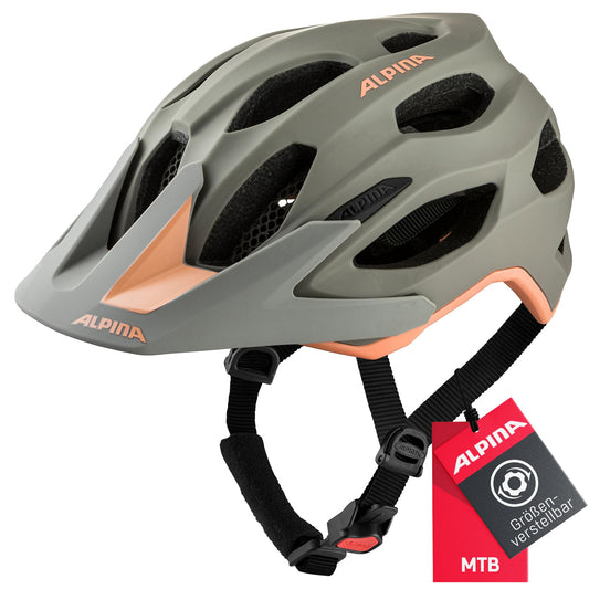 Alpina Carapax 2.0 MTB bicycle helmet, Moon-Grey-Peach matt, 57-62 cm - A9725323