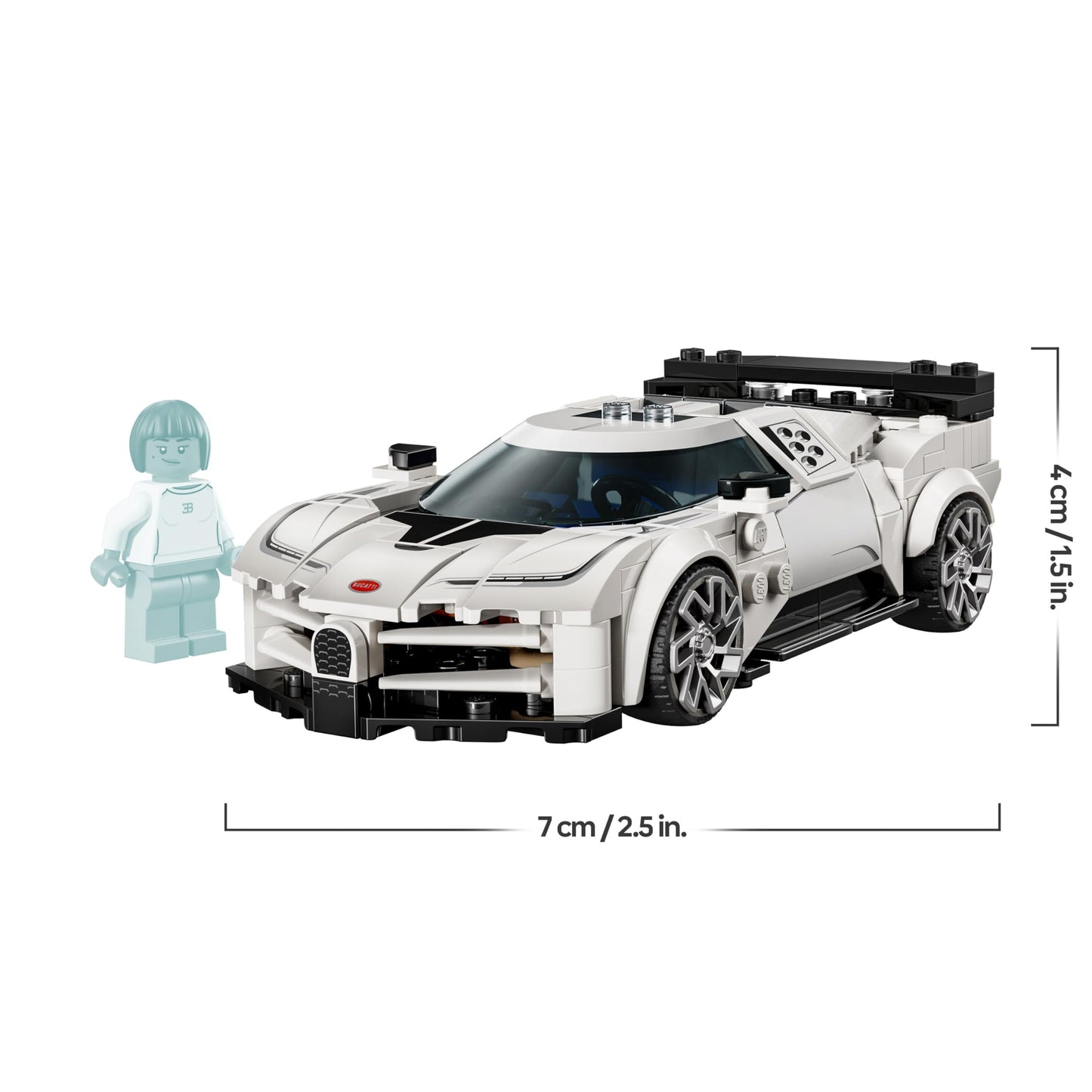 LEGO Speed Champions Bugatti Centodieci hyper sports car - racing car to build and display - driver minifigure to collect - gift for boys and girls aged 9 and up and adults 77240