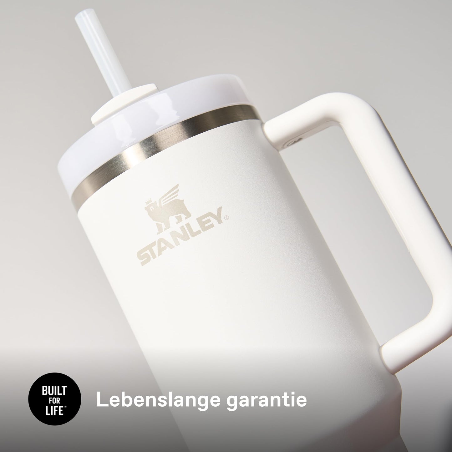 STANLEY 1913 Quencher H2.0 Flowstate Drinking Bottle with Straw 1.2L - Thermo Mug Cools 11 Hours - 48 Hours Ice Cooled - Thermos Bottle BPA Free - Stainless Steel Drinking Cup - Frost - 100000144087