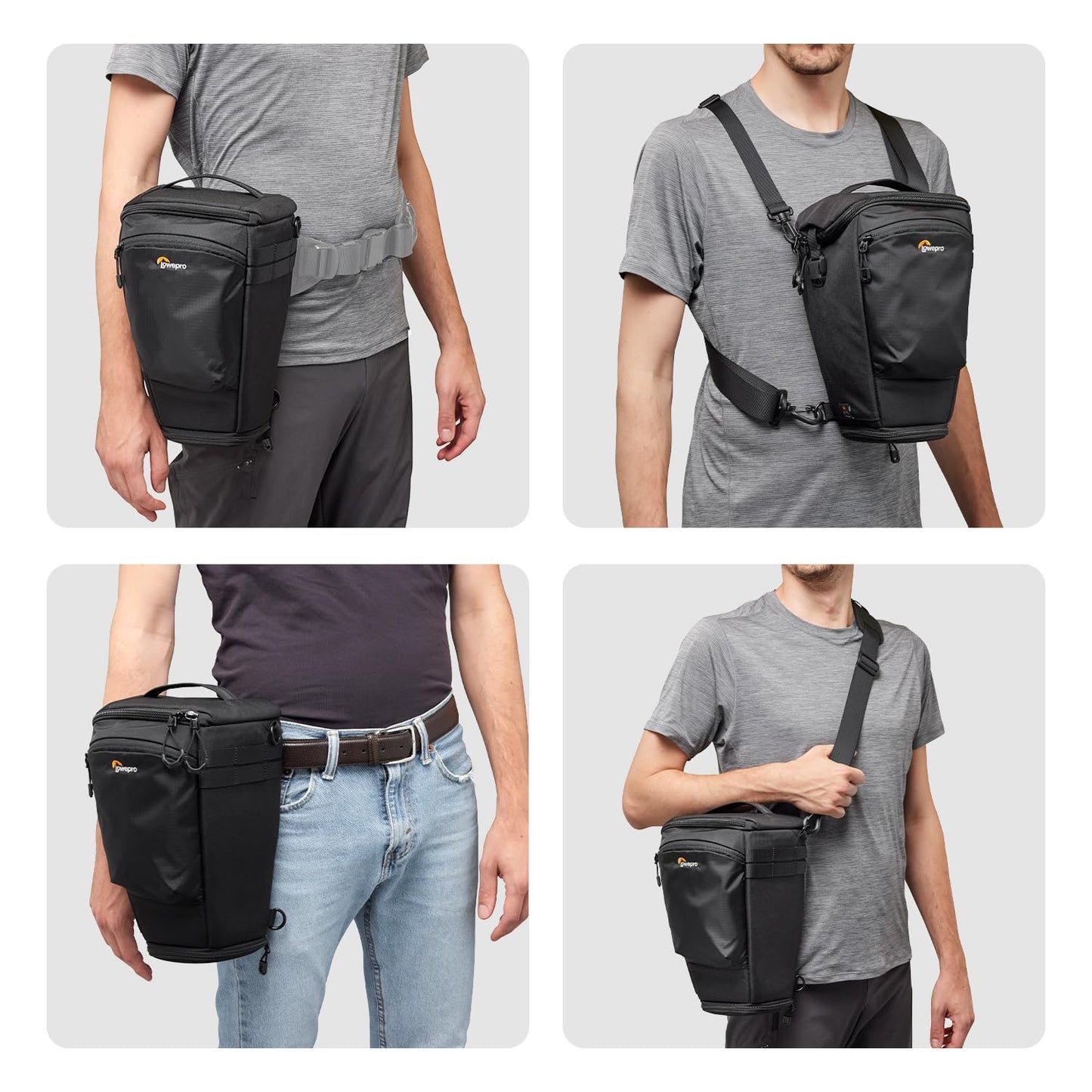 Lowepro ProTactic TLZ 75 Pro AW III toploader camera bag for mirrorless DSLR, volume 6 l, DIM.: 37x14x16 cm, for cameras with attached lens, modular shoulder bag, for photographers/videographers - LP37496-PWW