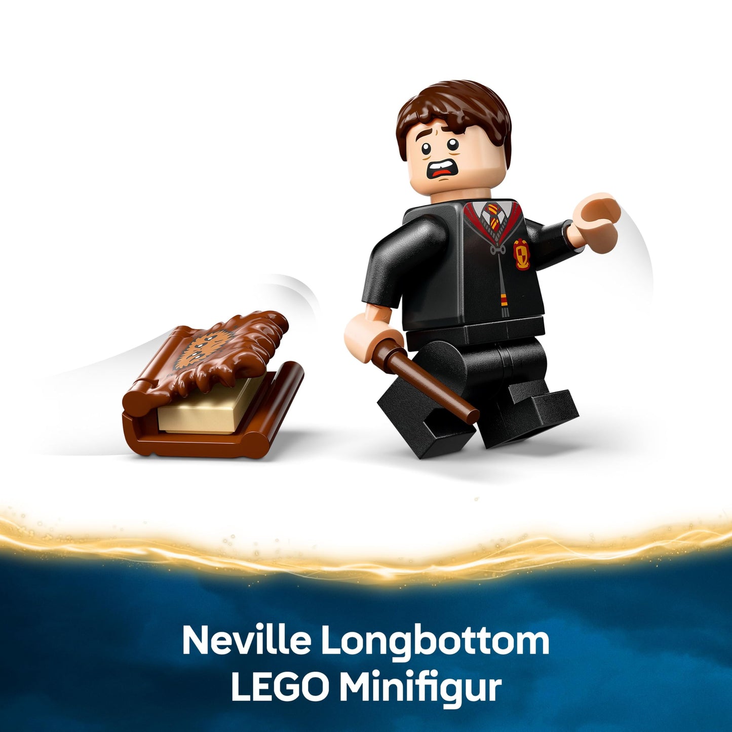 LEGO Harry Potter Biting Monster Book of Monsters - Interactive Toy with Pull-Back Motor and Biting Mouth - with Neville Longbottom Mini Figure - Gift for Kids, Harry Potter Fans - 76449