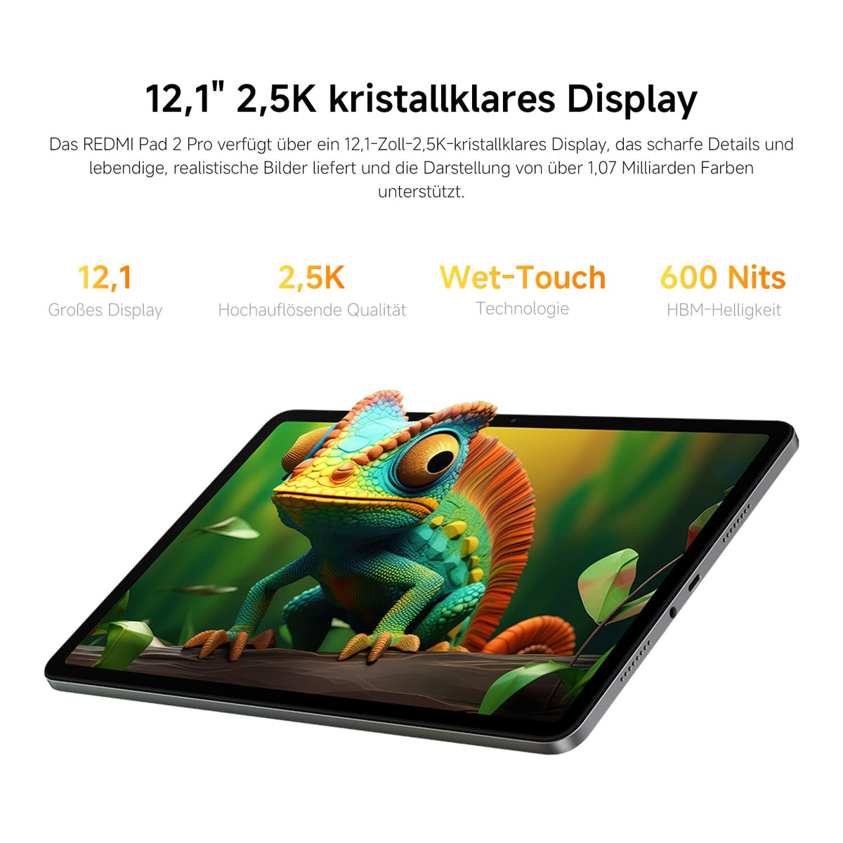 XIAOMI REDMI Pad 2 Pro, 6+128GB, 12.1" 2.5K 120Hz Display, Huge 12,000mAh (typ) Battery, 4nm Processor, Seamless Connectivity, Graphite Gray - VHU6632EU