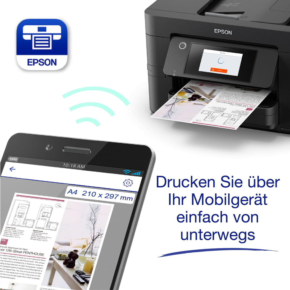 Epson Workforce Pro WF-4820DWF A4 wireless multifunction inkjet printer