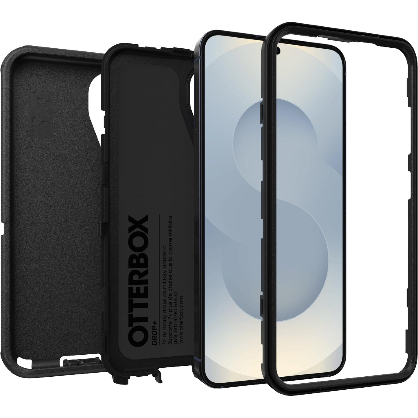 OtterBox Defender Case for Samsung Galaxy S25, Shockproof Drop Proof Ultra Heavy Duty Protective Case 7X Military Grade Tested Black - 77-97334